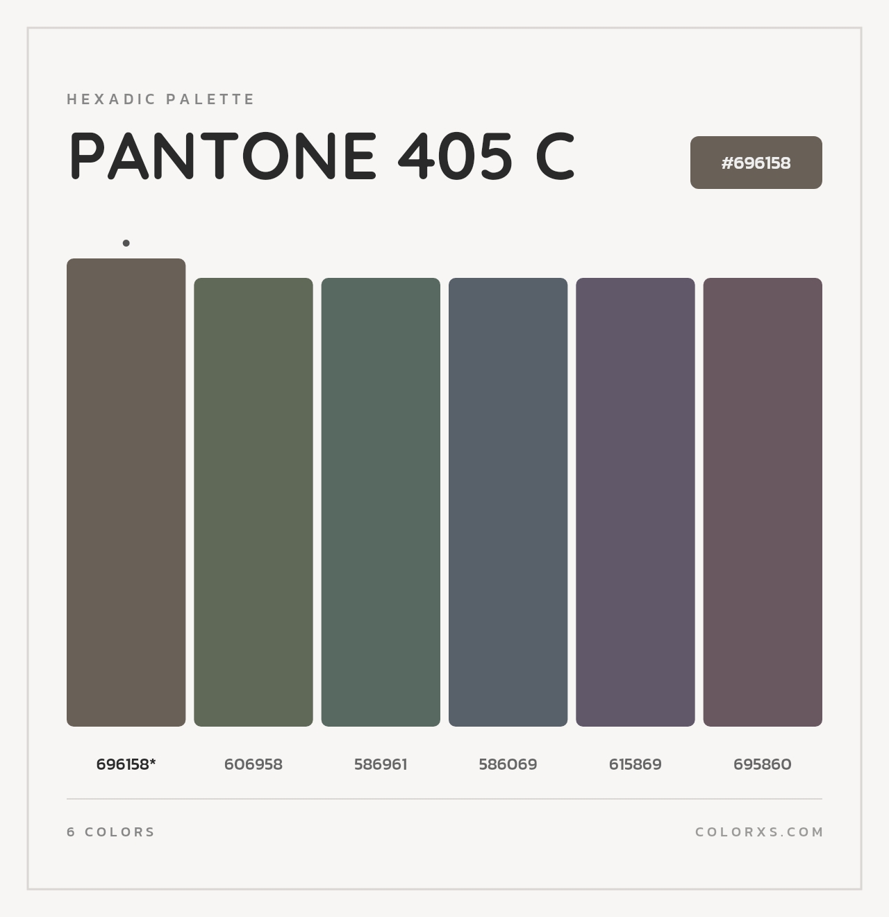 PANTONE 405 C - Hexadic Color Palette