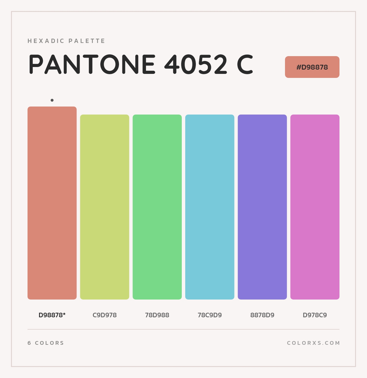 PANTONE 4052 C - Hexadic Color Palette