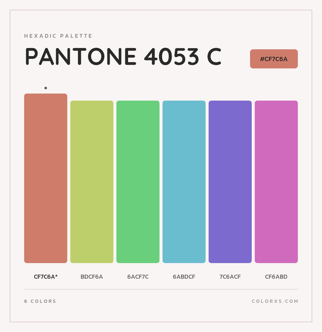 PANTONE 4053 C - Hexadic Color Palette