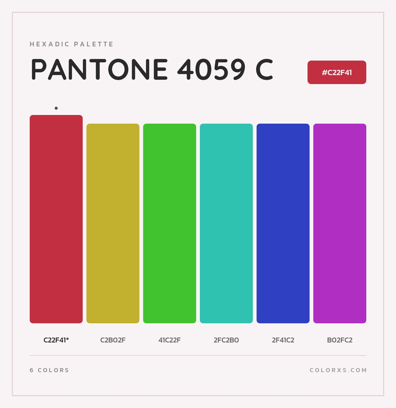 PANTONE 4059 C - Hexadic Color Palette