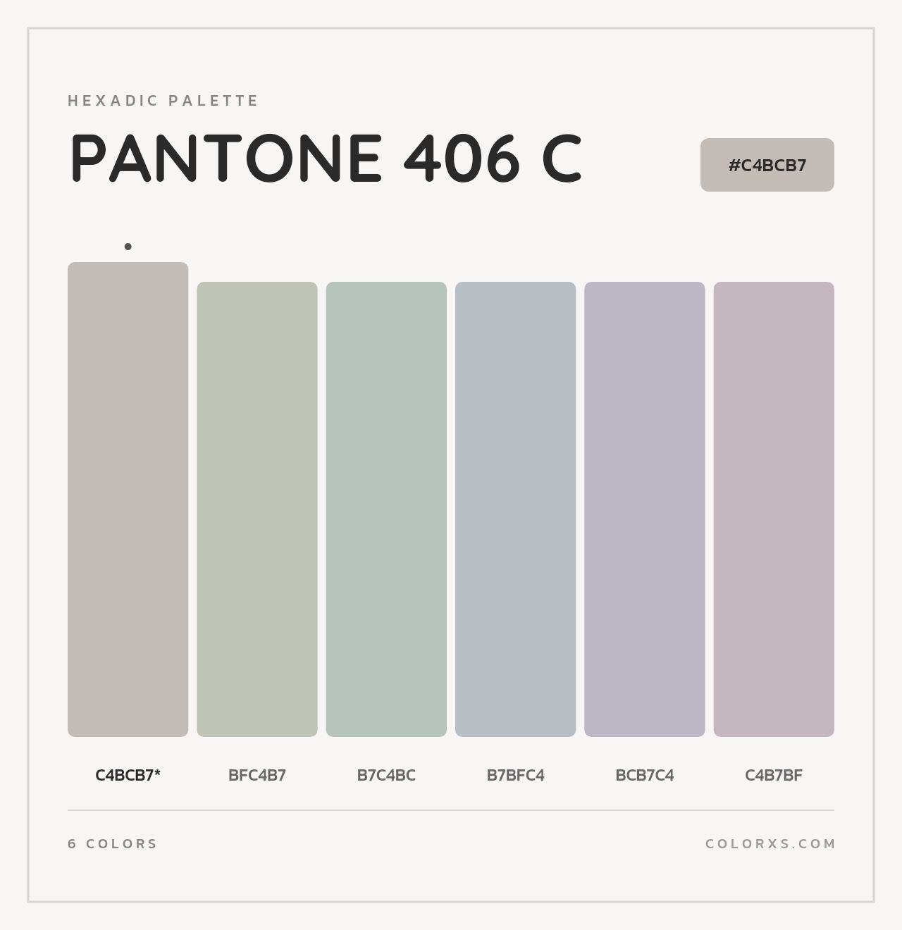 PANTONE 406 C - Hexadic Color Palette
