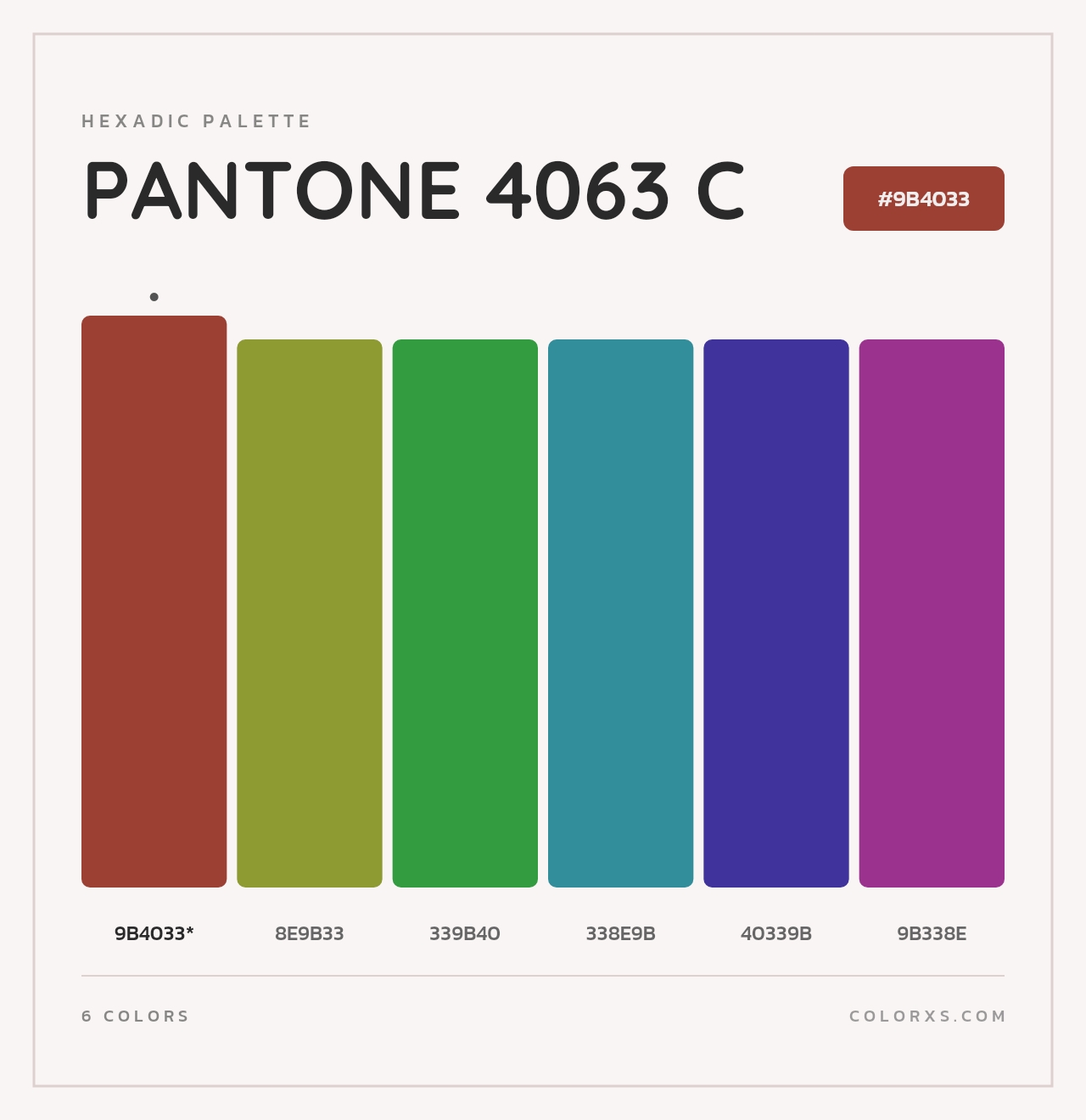 PANTONE 4063 C - Hexadic Color Palette