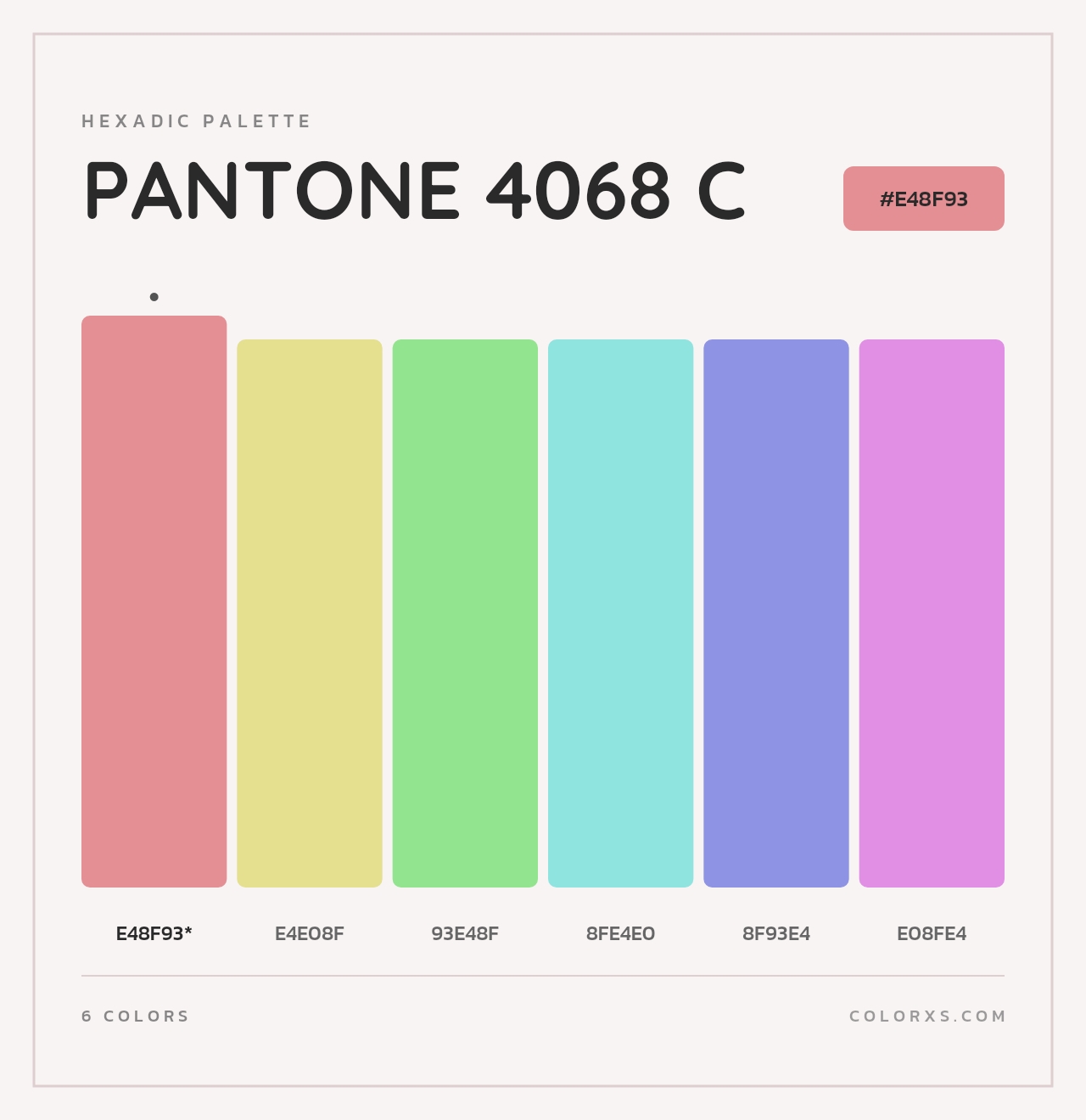PANTONE 4068 C - Hexadic Color Palette