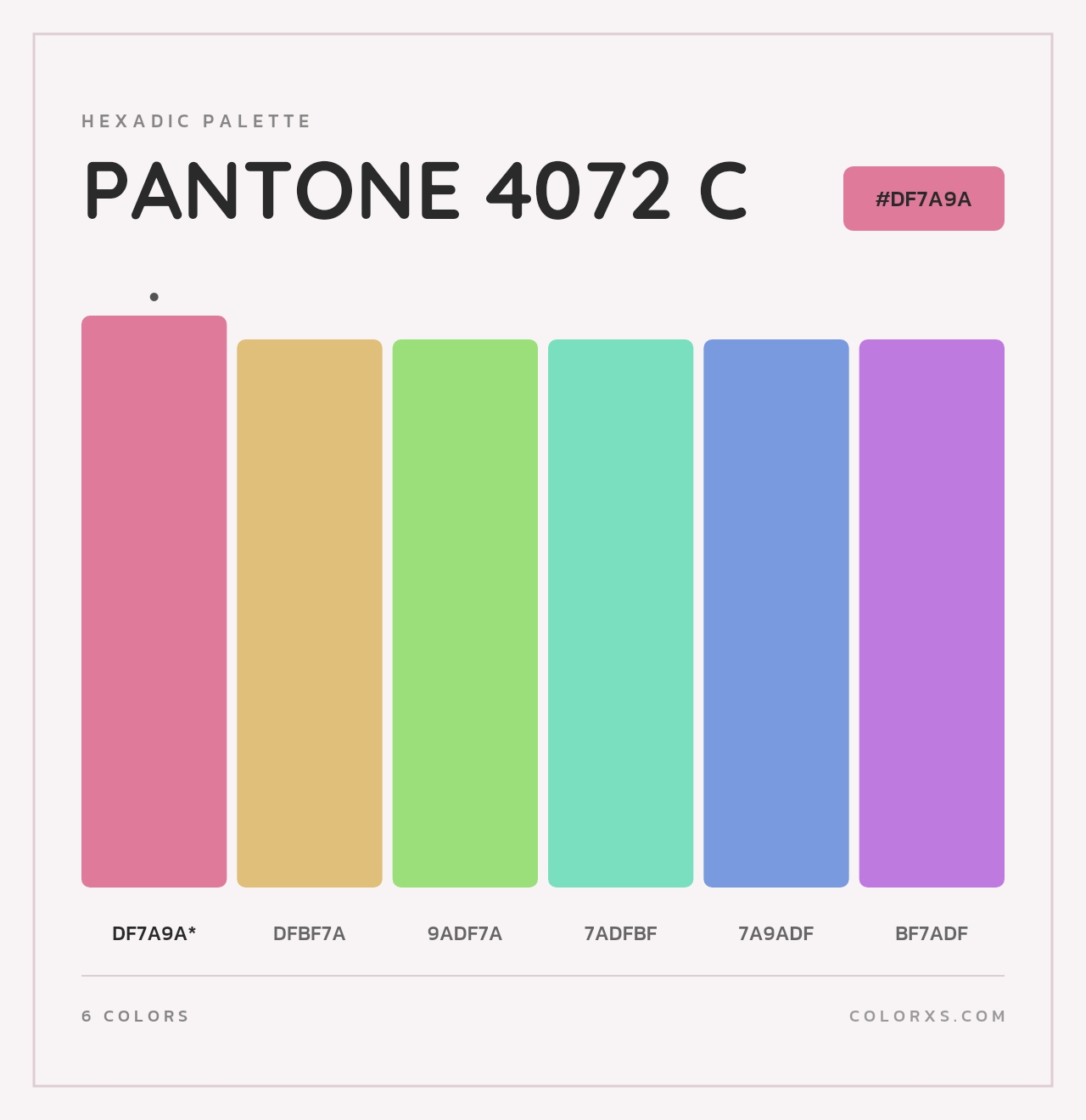 PANTONE 4072 C - Hexadic Color Palette