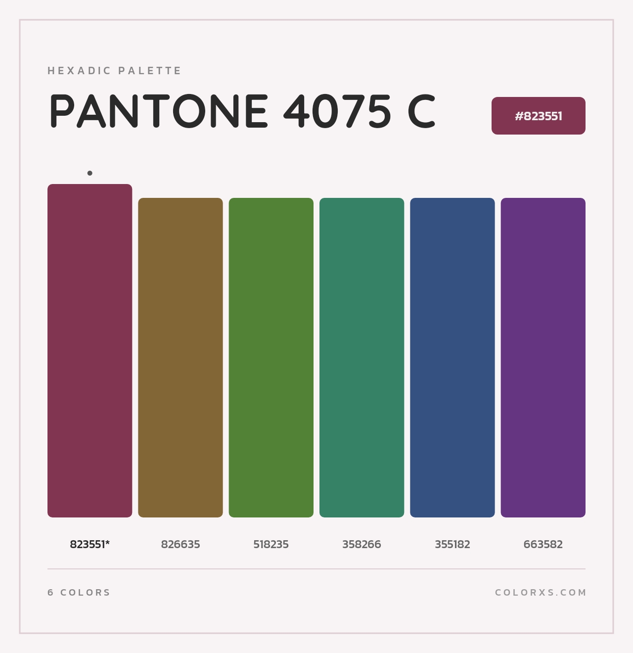 PANTONE 4075 C - Hexadic Color Palette