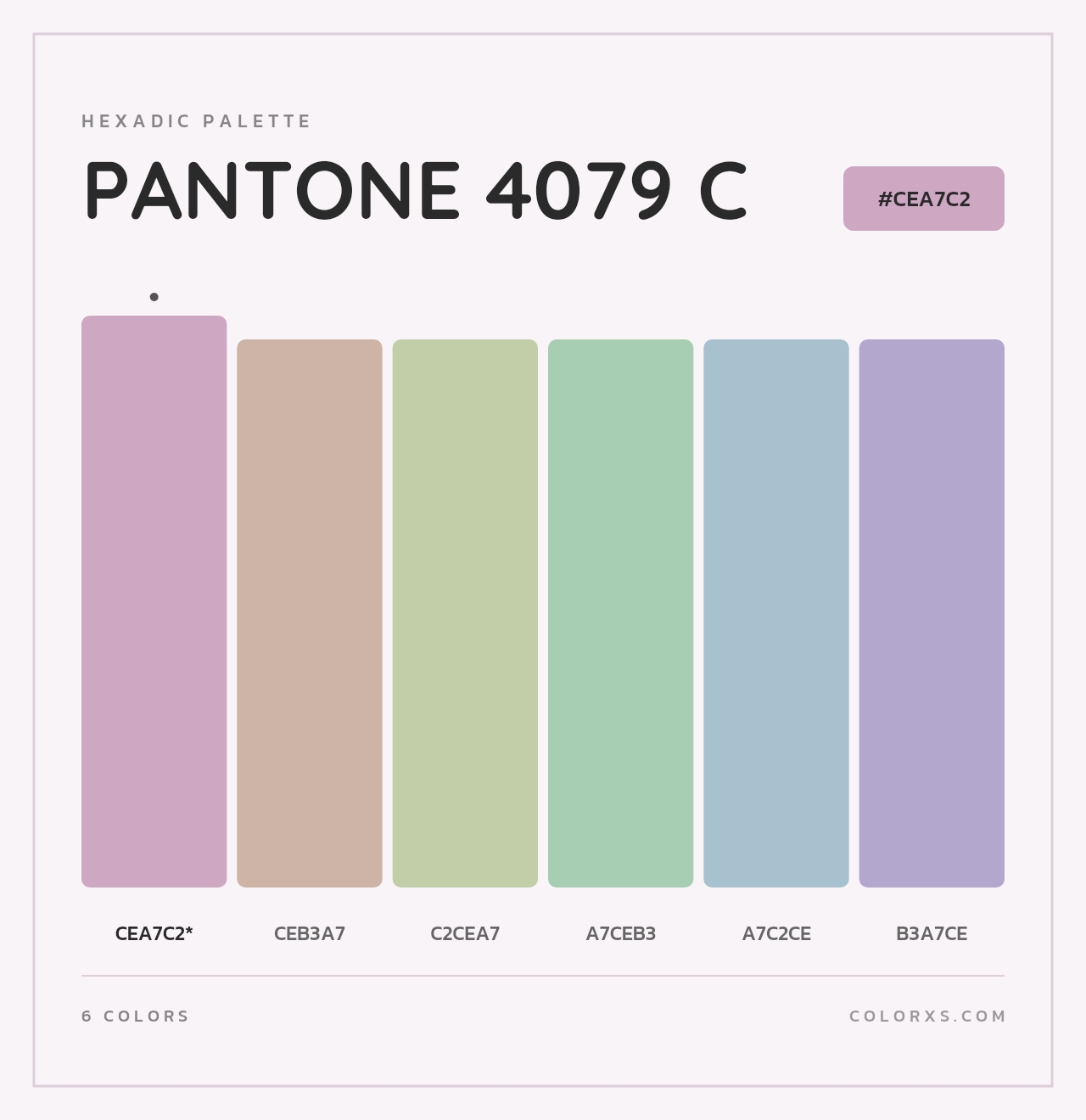 PANTONE 4079 C - Hexadic Color Palette