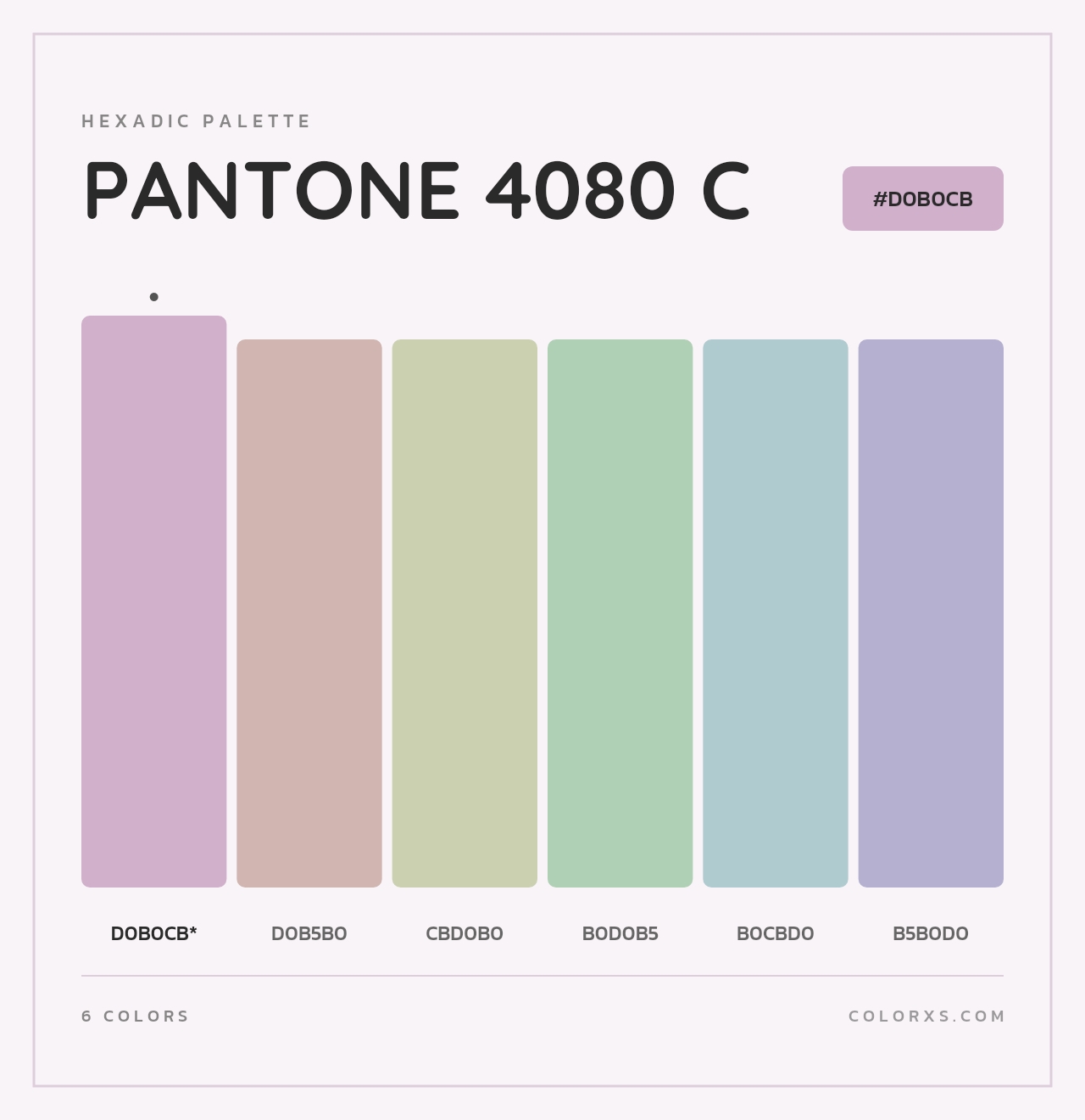PANTONE 4080 C - Hexadic Color Palette