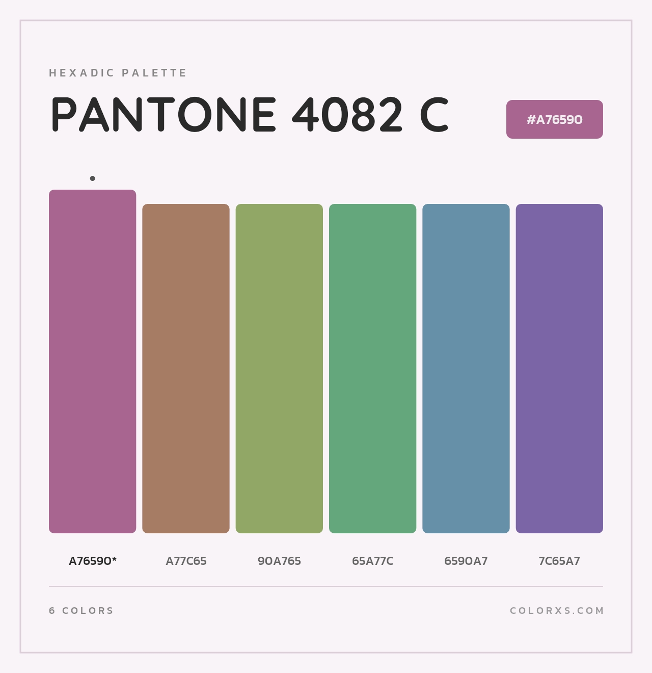 PANTONE 4082 C - Hexadic Color Palette