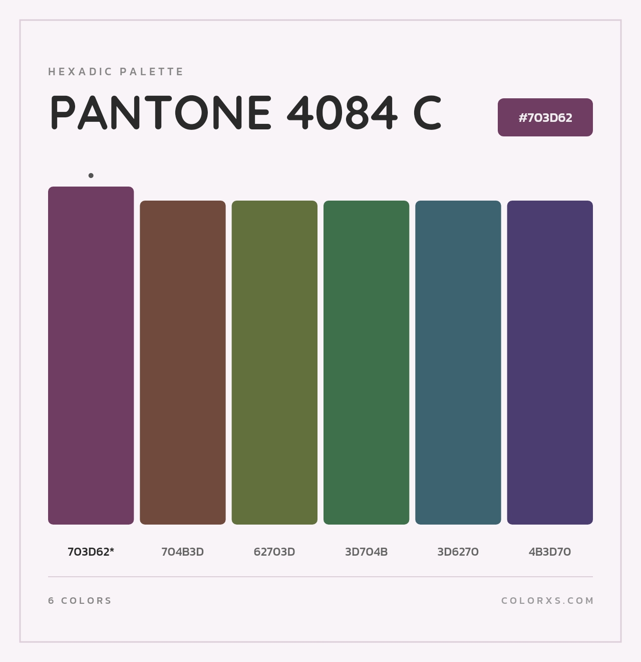 PANTONE 4084 C - Hexadic Color Palette