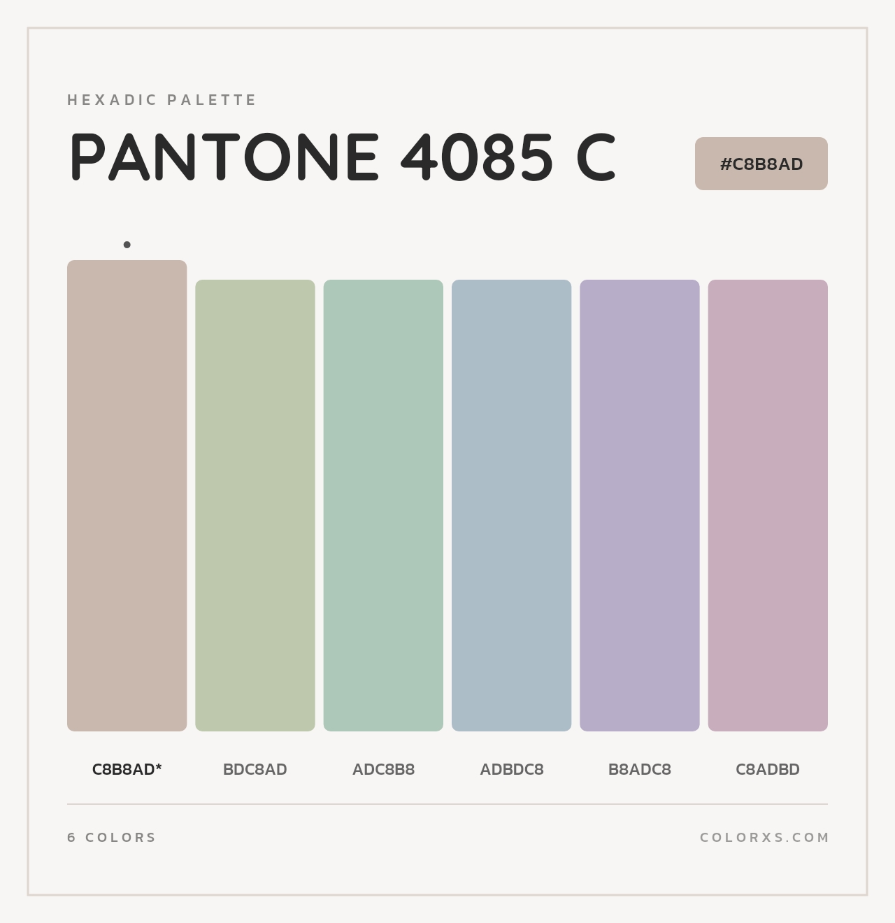 PANTONE 4085 C - Hexadic Color Palette