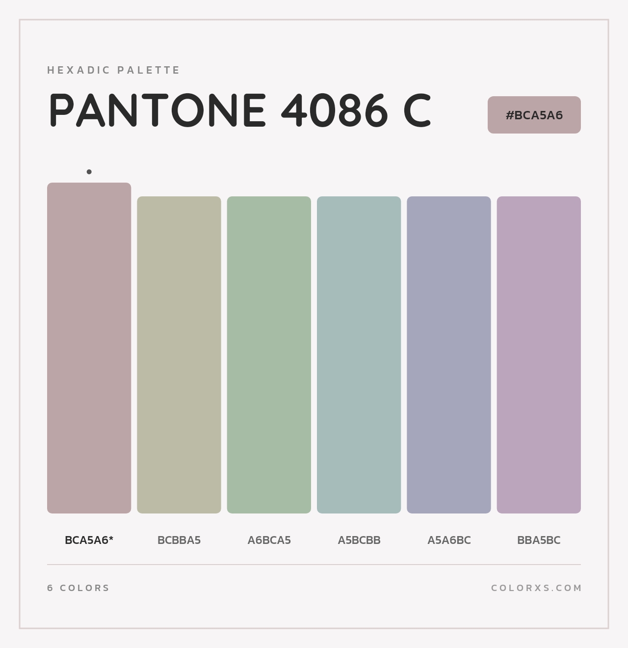 PANTONE 4086 C - Hexadic Color Palette