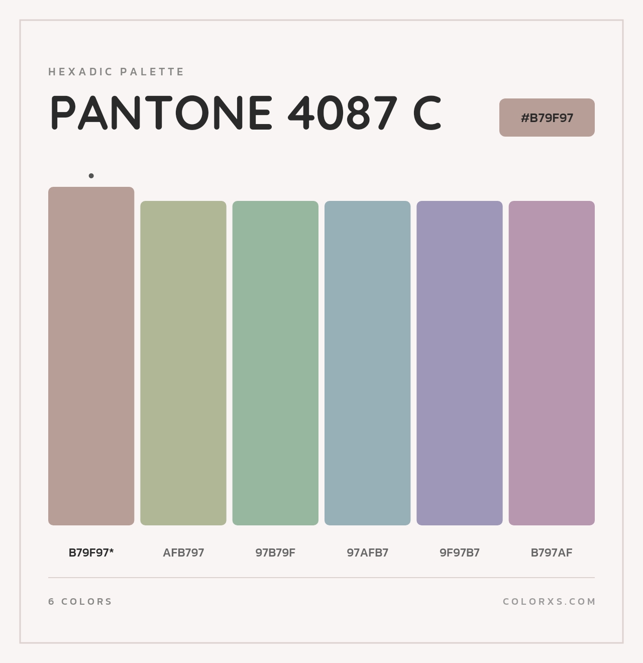 PANTONE 4087 C - Hexadic Color Palette