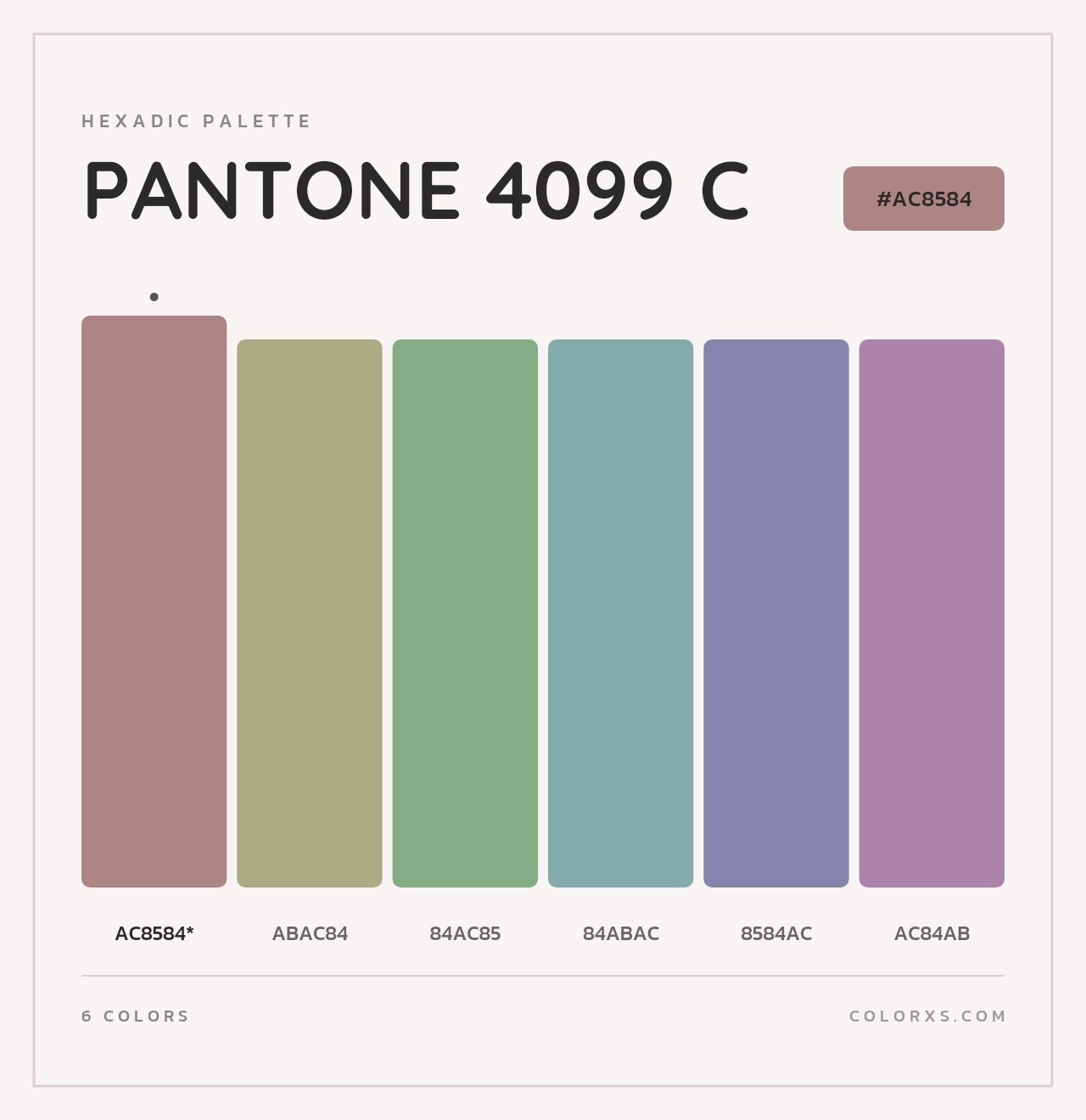 PANTONE 4099 C - Hexadic Color Palette