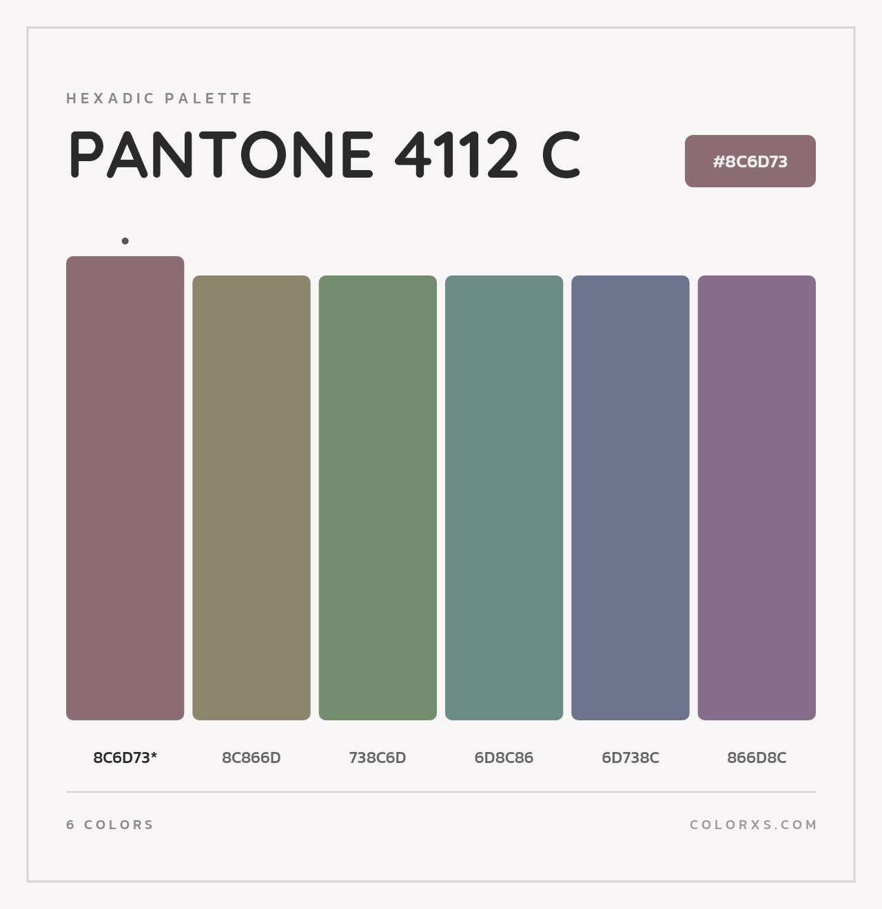 PANTONE 4112 C - Hexadic Color Palette