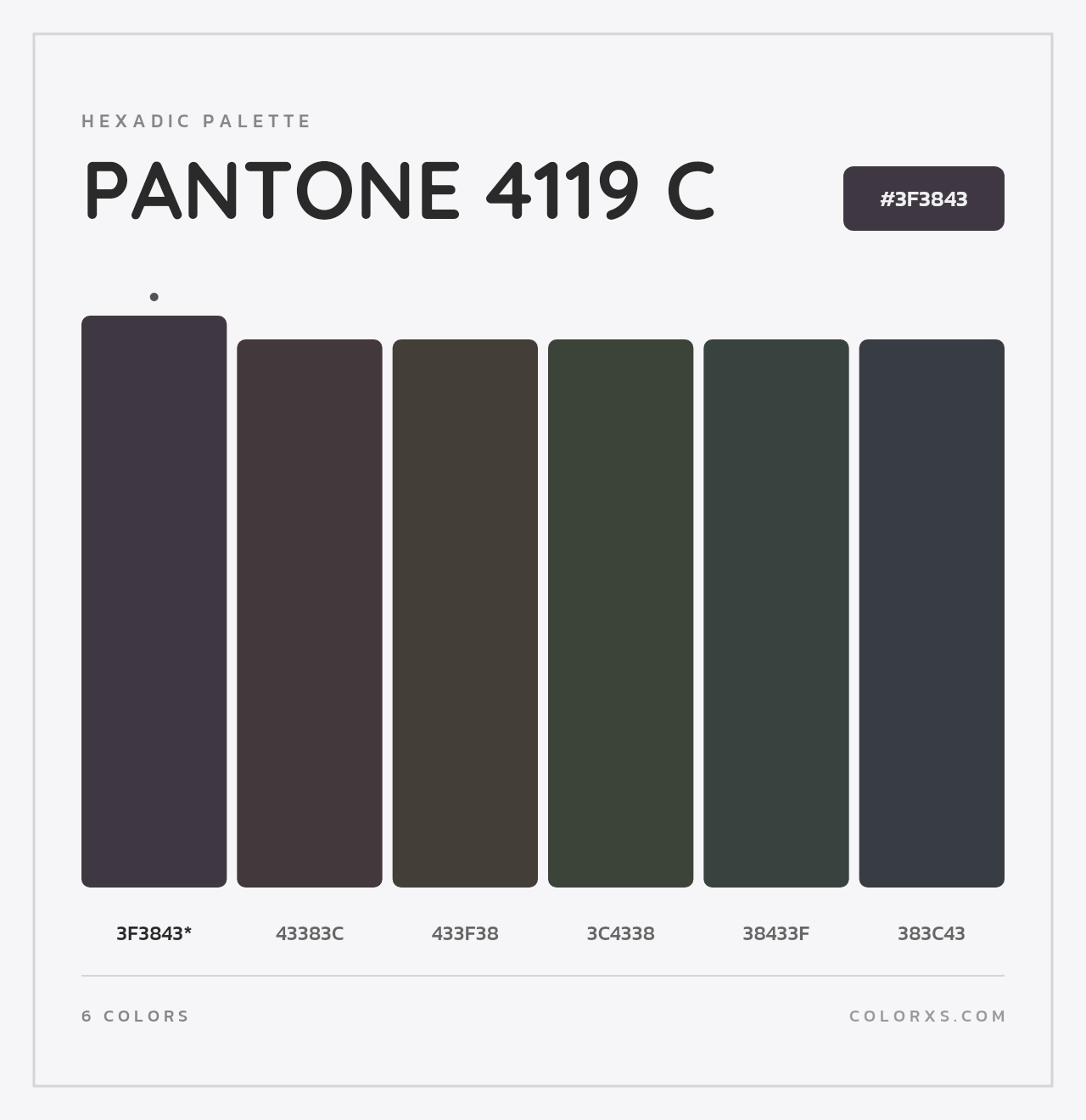 PANTONE 4119 C - Hexadic Color Palette