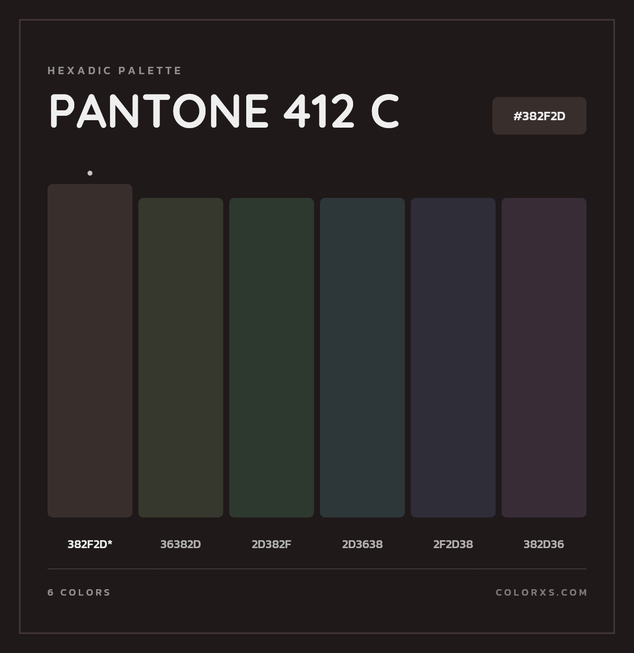 PANTONE 412 C - Hexadic Color Palette