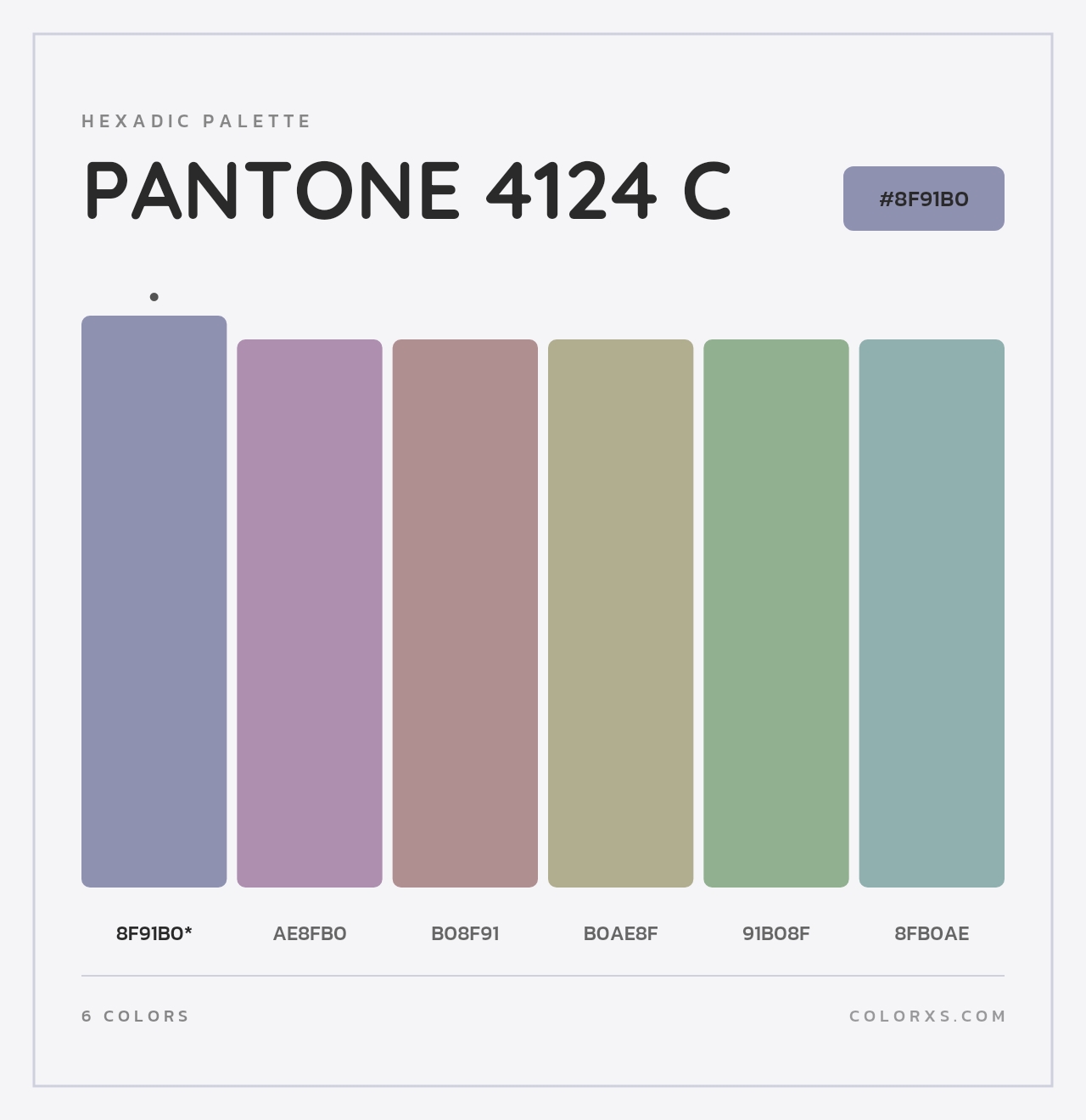 PANTONE 4124 C - Hexadic Color Palette