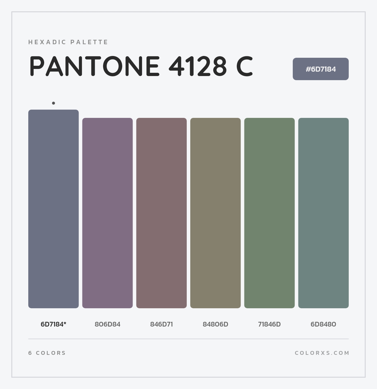 PANTONE 4128 C - Hexadic Color Palette