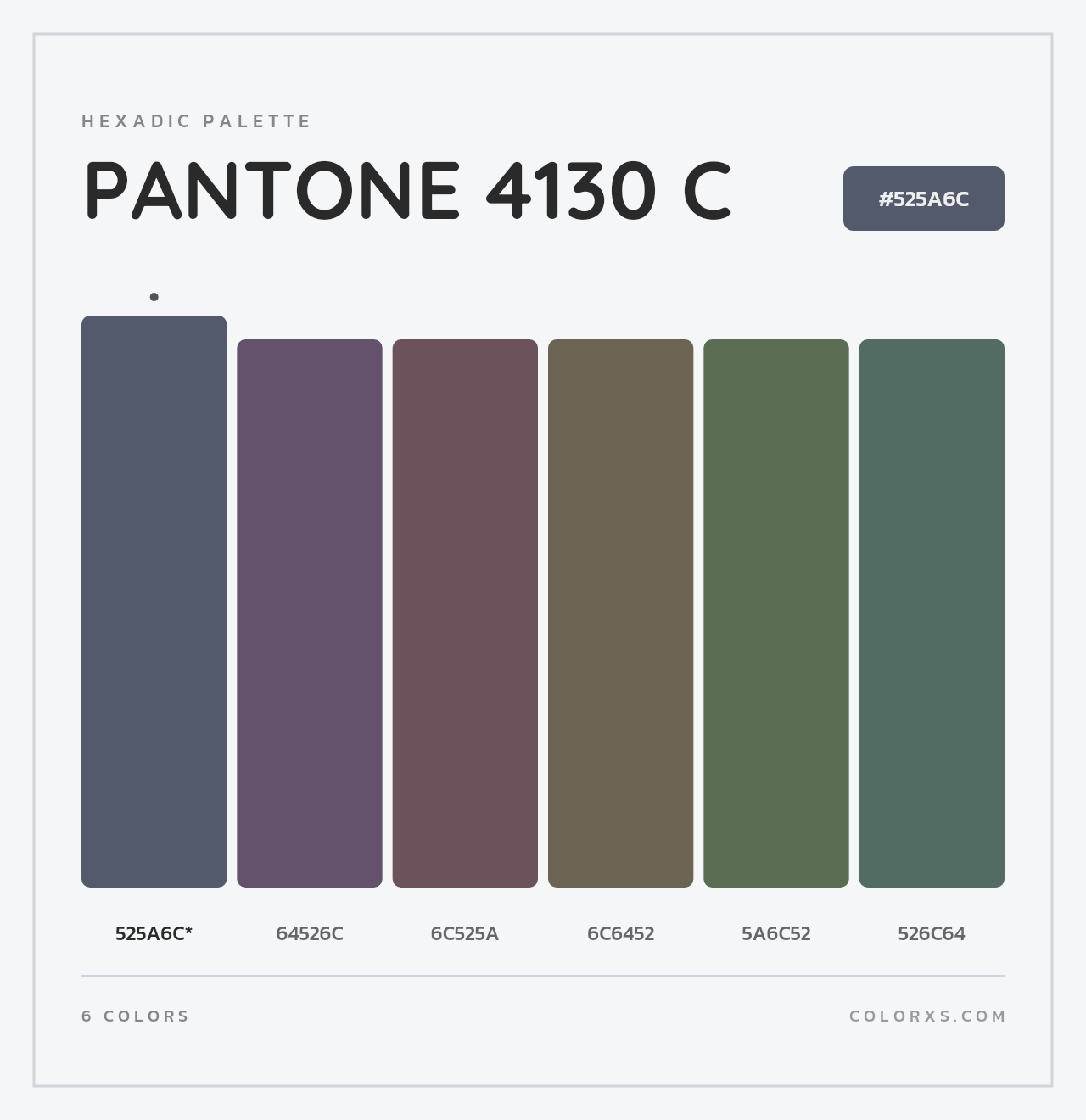 PANTONE 4130 C - Hexadic Color Palette