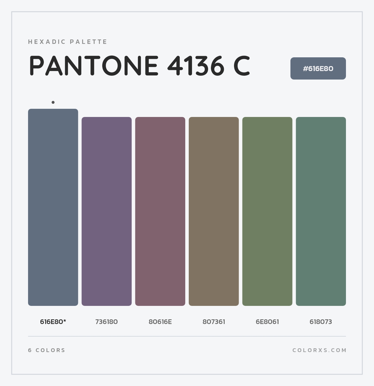 PANTONE 4136 C - Hexadic Color Palette
