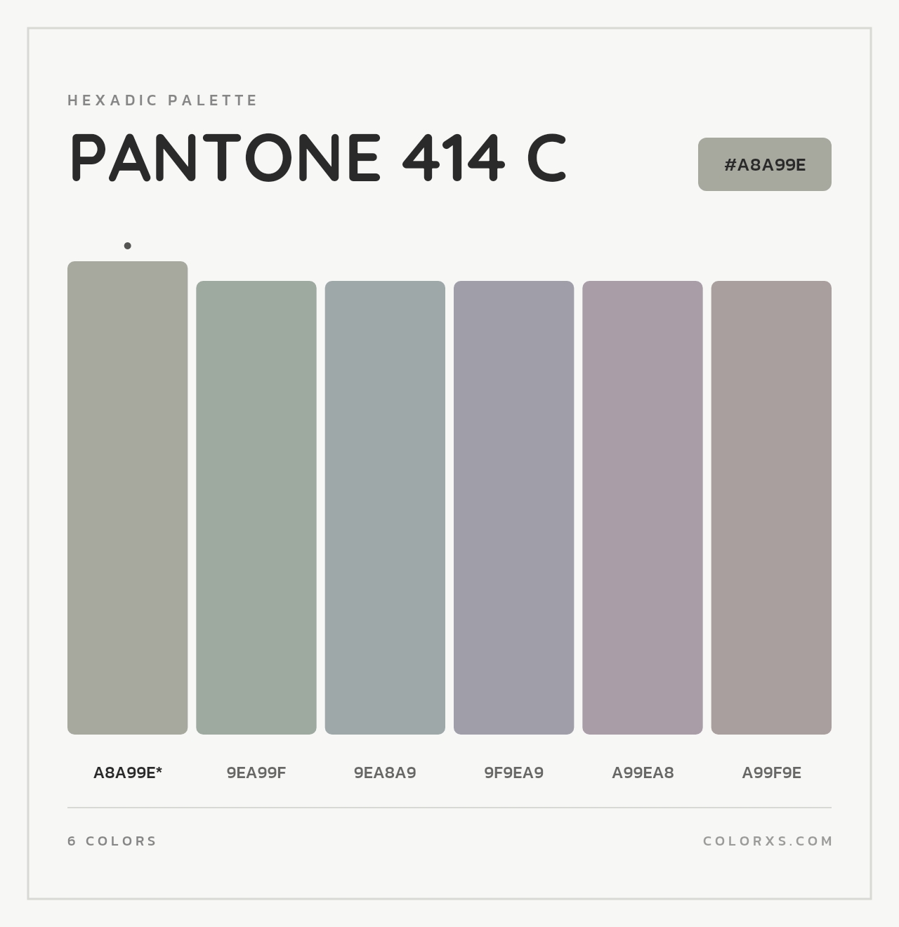 PANTONE 414 C - Hexadic Color Palette