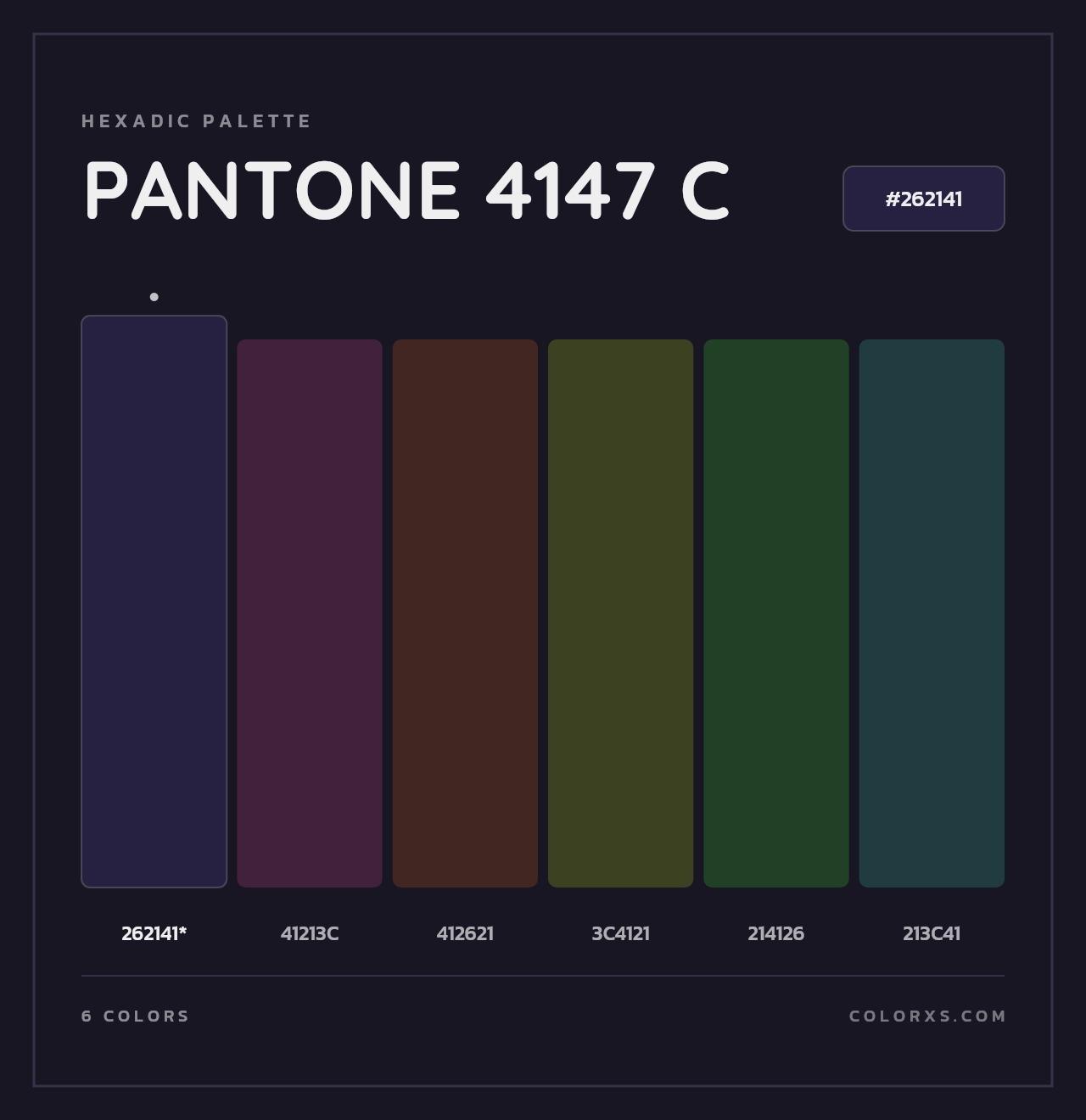 PANTONE 4147 C - Hexadic Color Palette