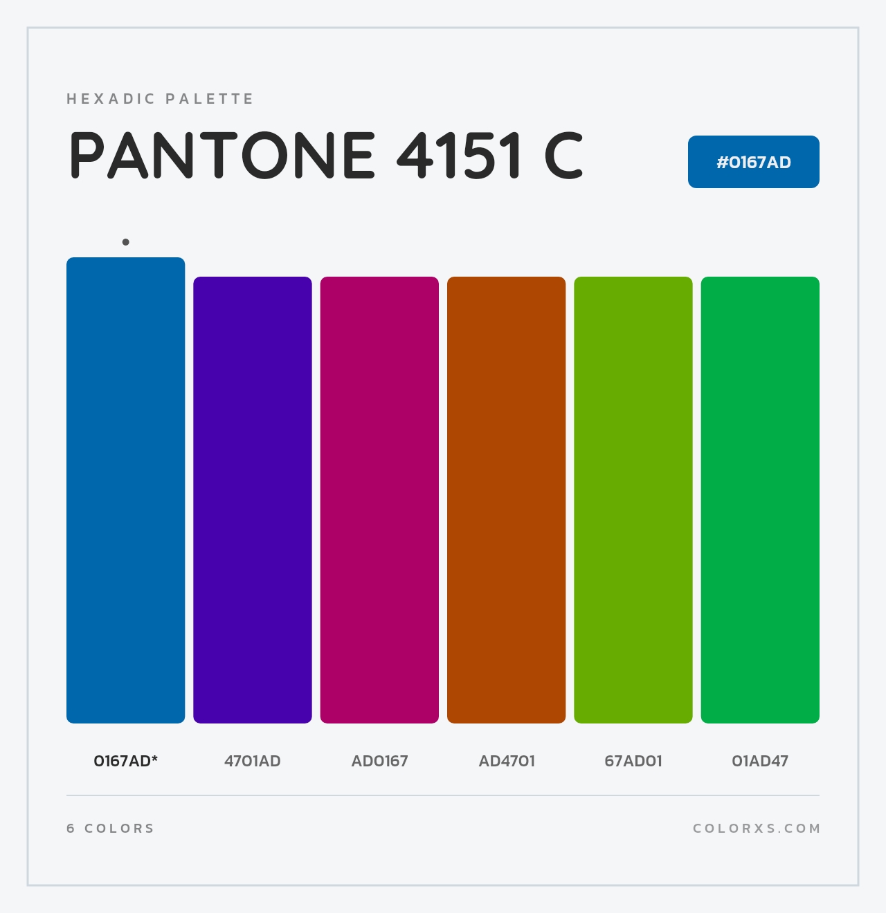 PANTONE 4151 C - Hexadic Color Palette