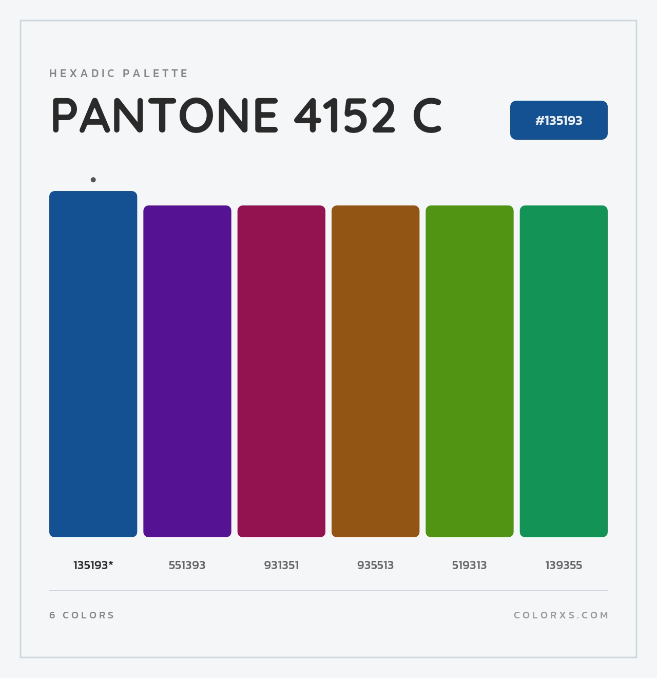 PANTONE 4152 C - Hexadic Color Palette