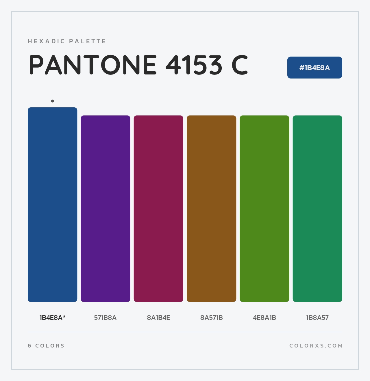 PANTONE 4153 C - Hexadic Color Palette