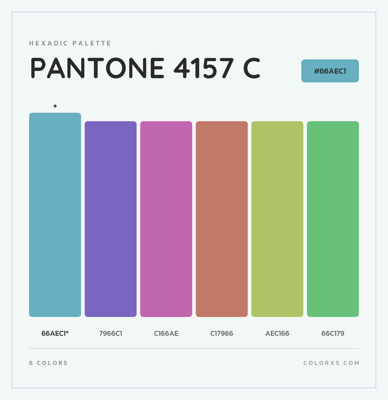 PANTONE 4157 C - Hexadic Color Palette