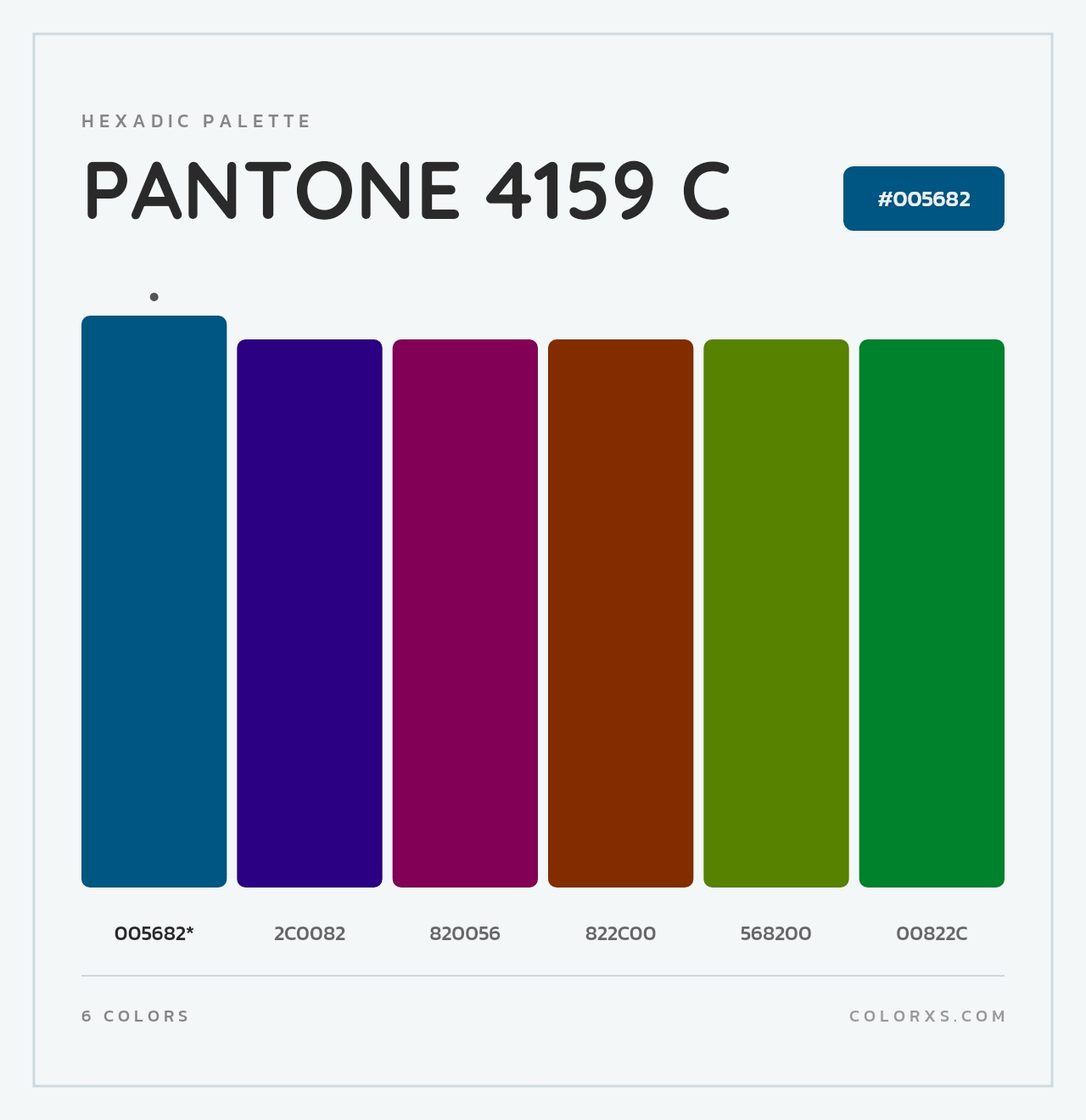 PANTONE 4159 C - Hexadic Color Palette