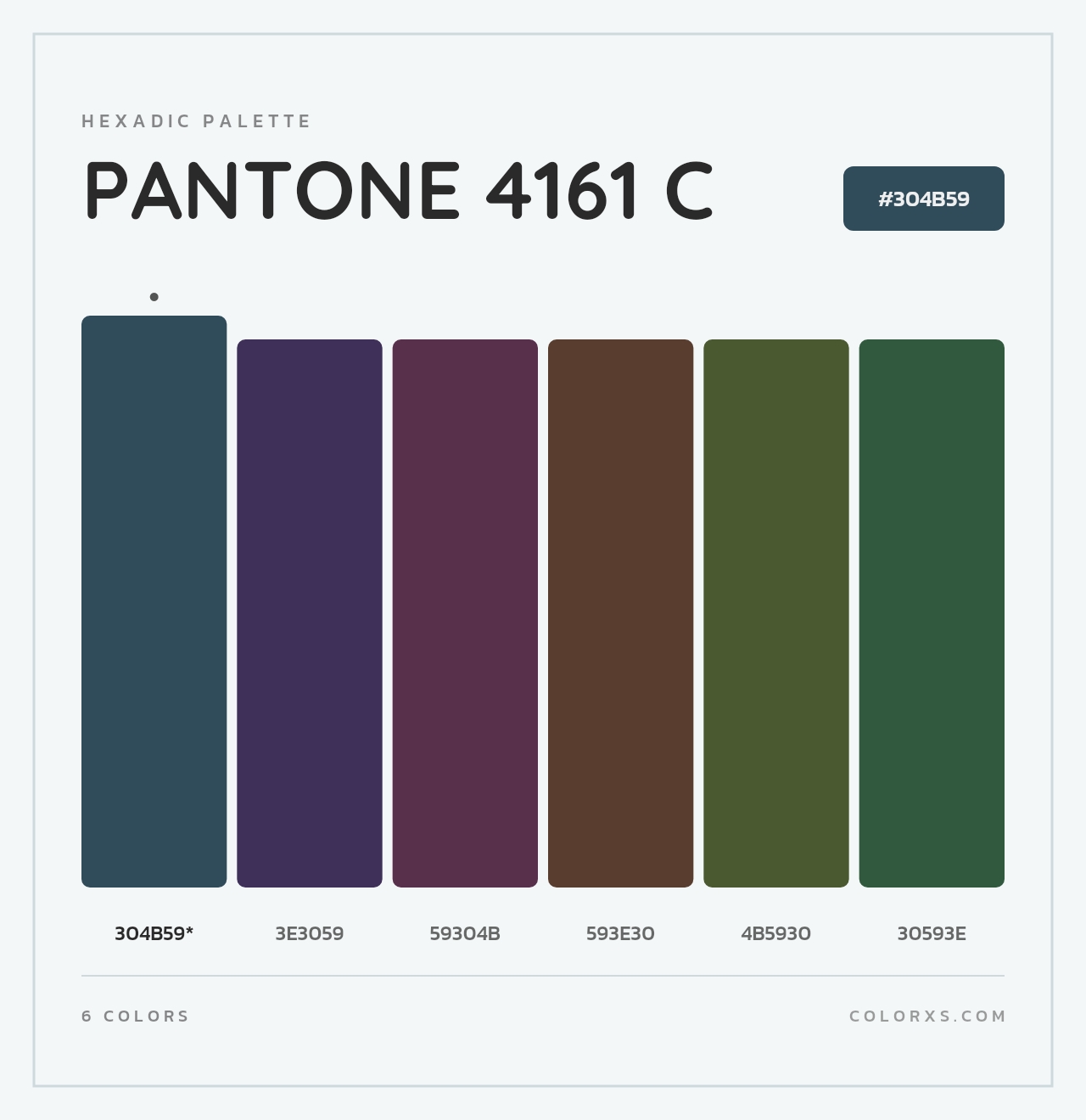 PANTONE 4161 C - Hexadic Color Palette