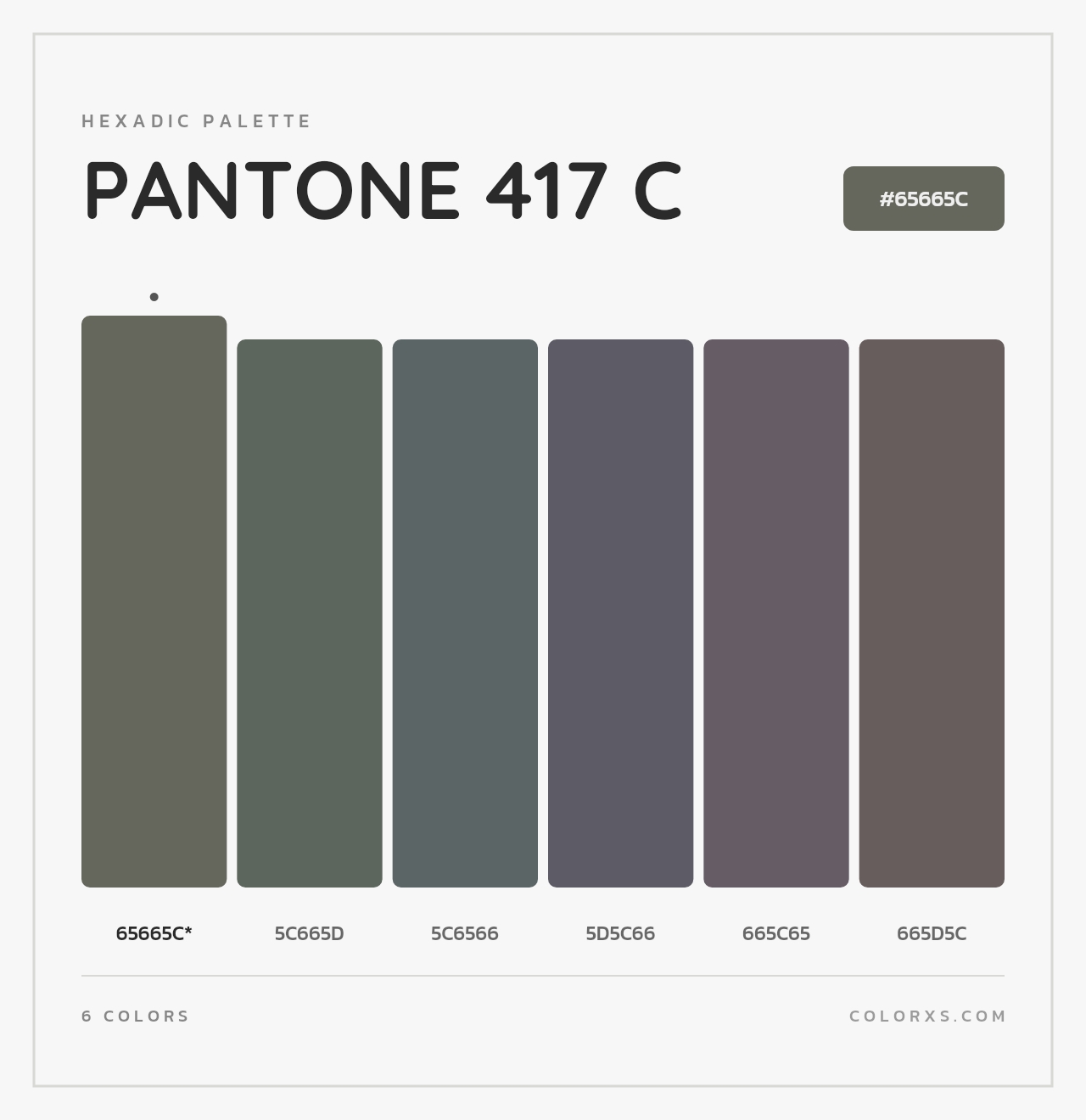 PANTONE 417 C - Hexadic Color Palette