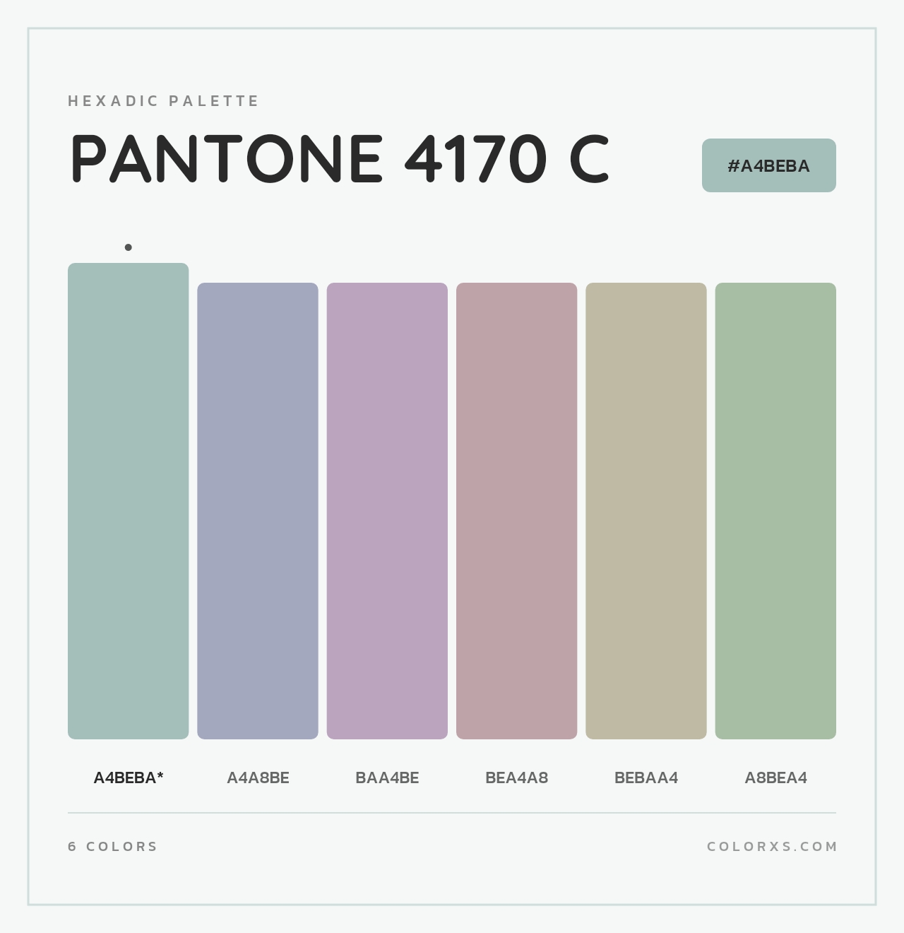 PANTONE 4170 C - Hexadic Color Palette