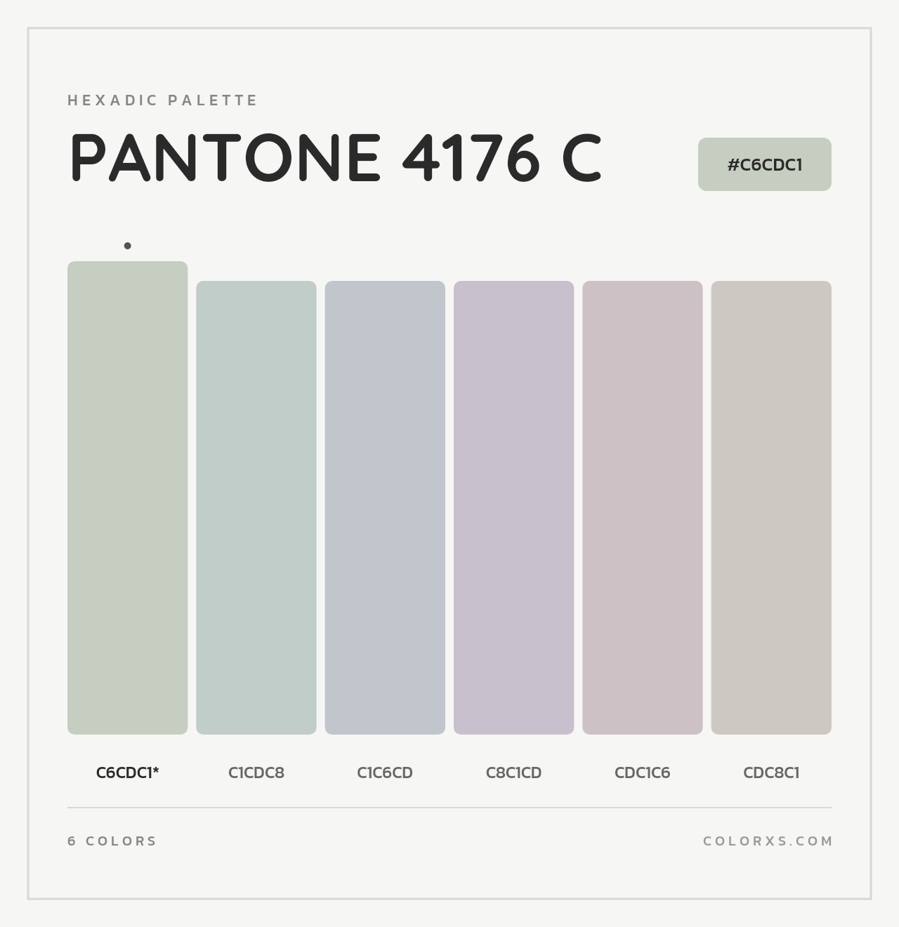 PANTONE 4176 C - Hexadic Color Palette