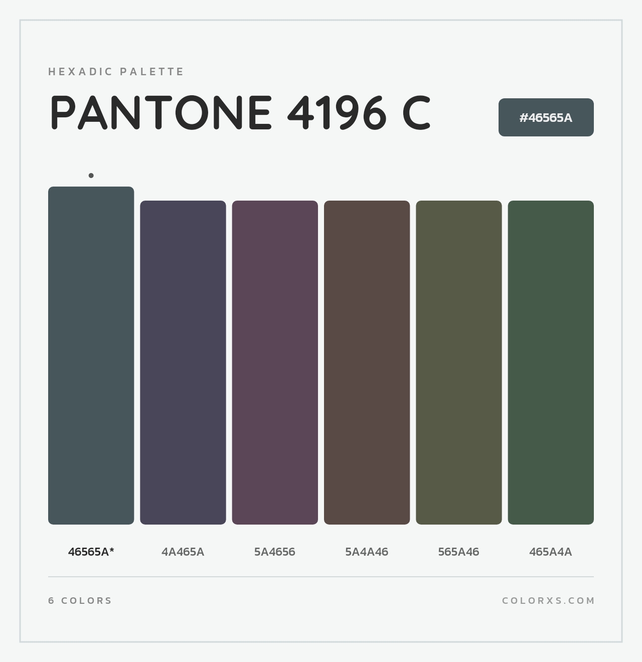 PANTONE 4196 C - Hexadic Color Palette