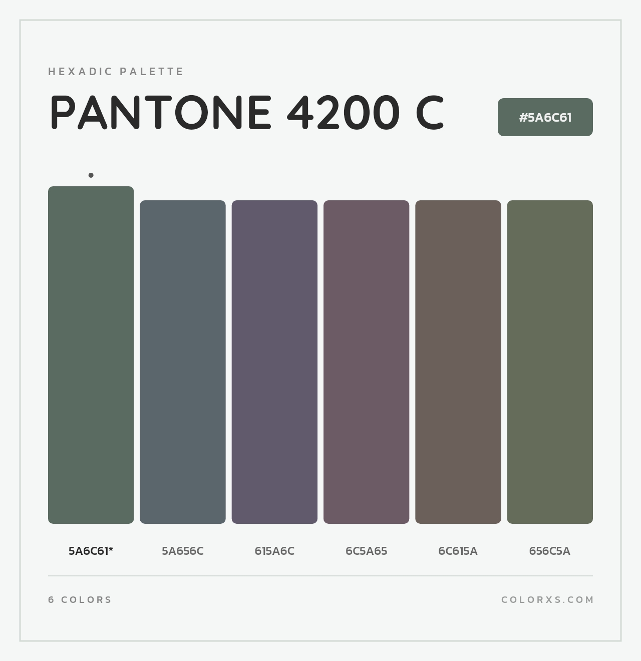 PANTONE 4200 C - Hexadic Color Palette