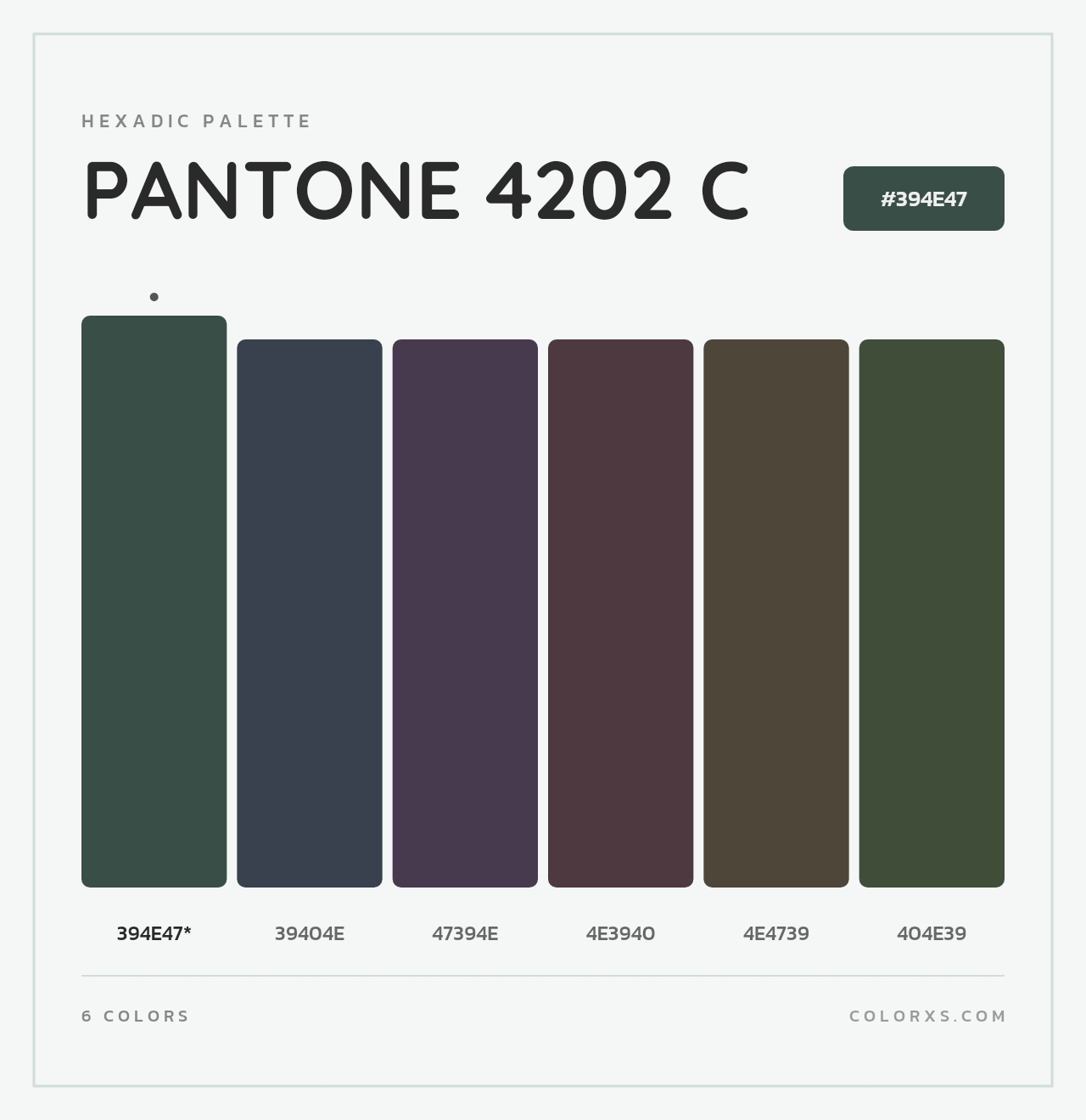 PANTONE 4202 C - Hexadic Color Palette