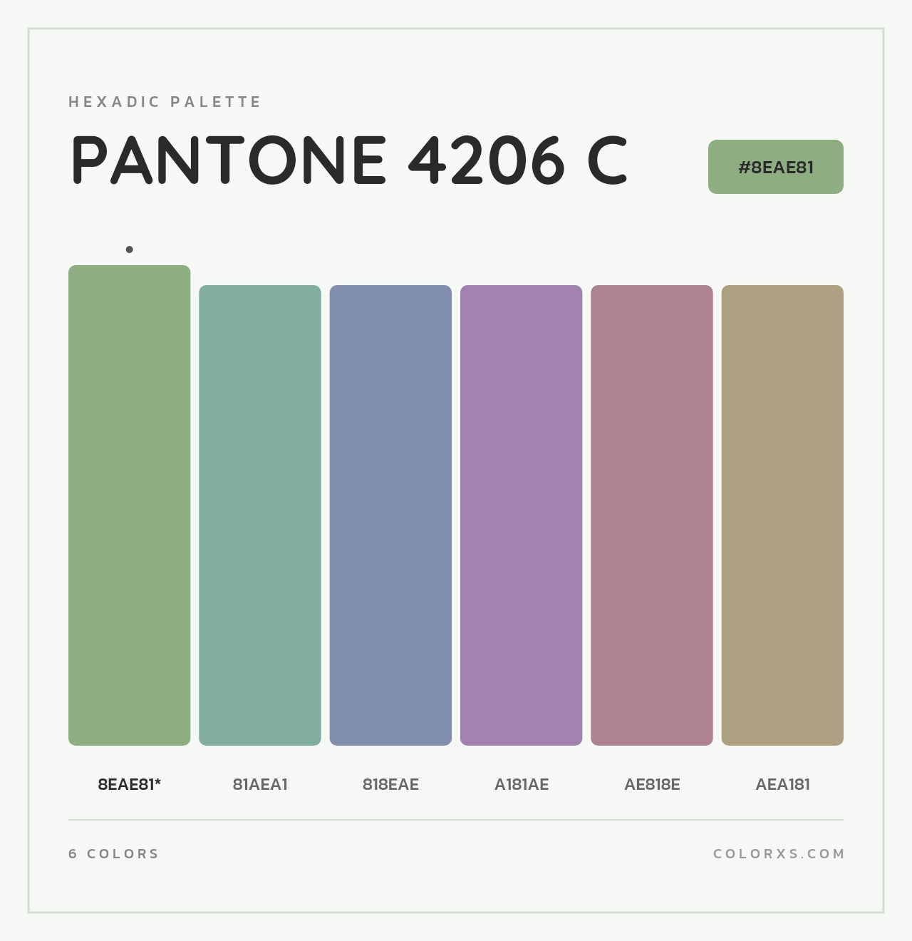 PANTONE 4206 C - Hexadic Color Palette