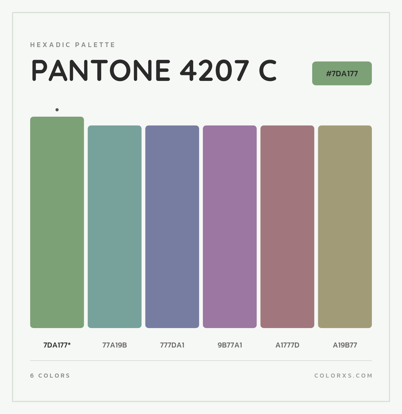 PANTONE 4207 C - Hexadic Color Palette