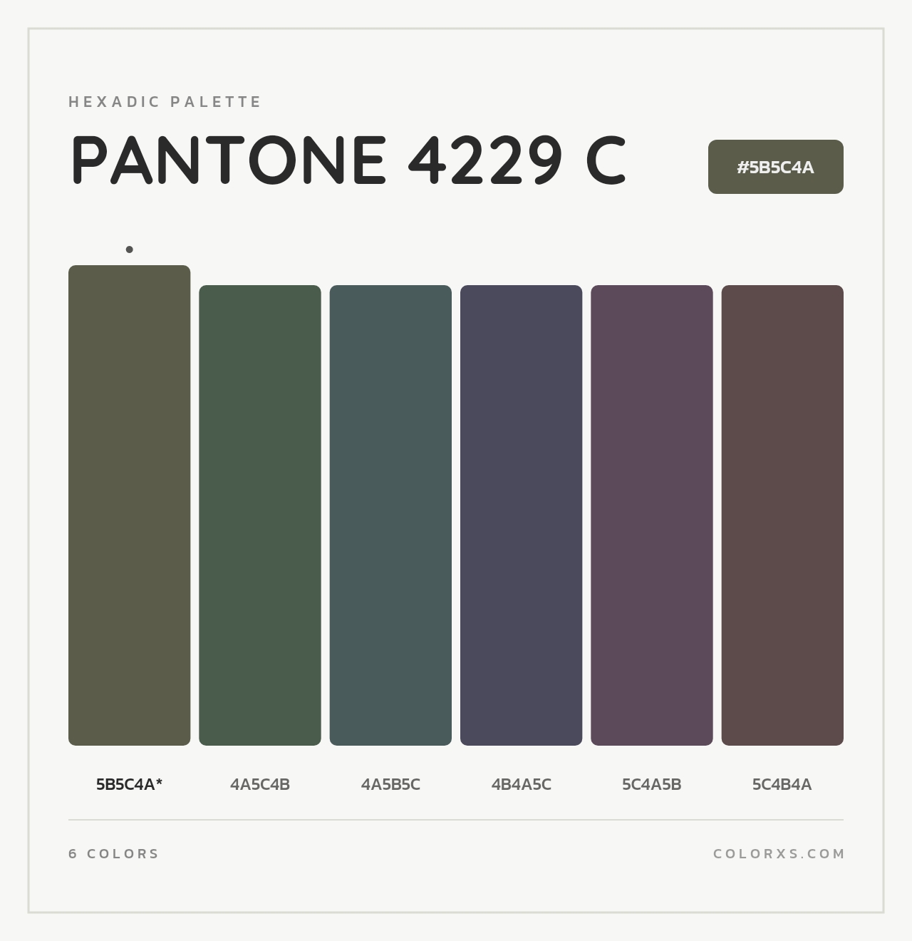 PANTONE 4229 C - Hexadic Color Palette