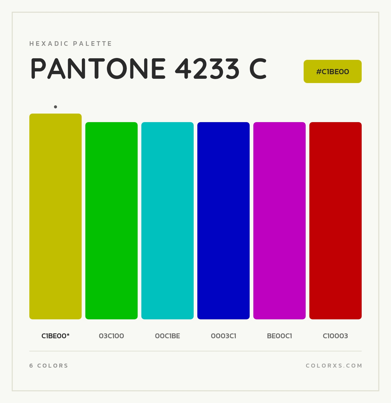 PANTONE 4233 C - Hexadic Color Palette