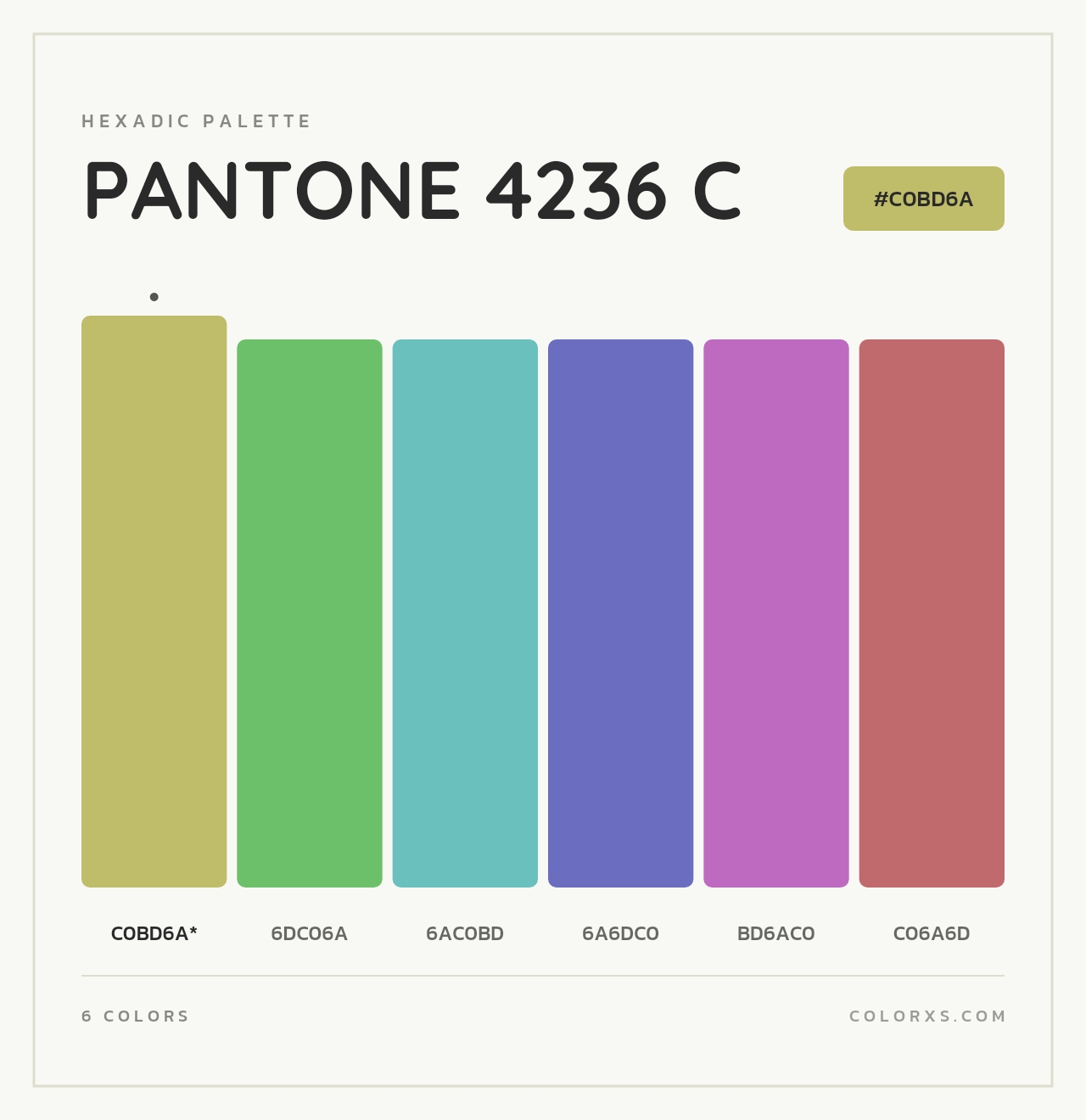 PANTONE 4236 C - Hexadic Color Palette