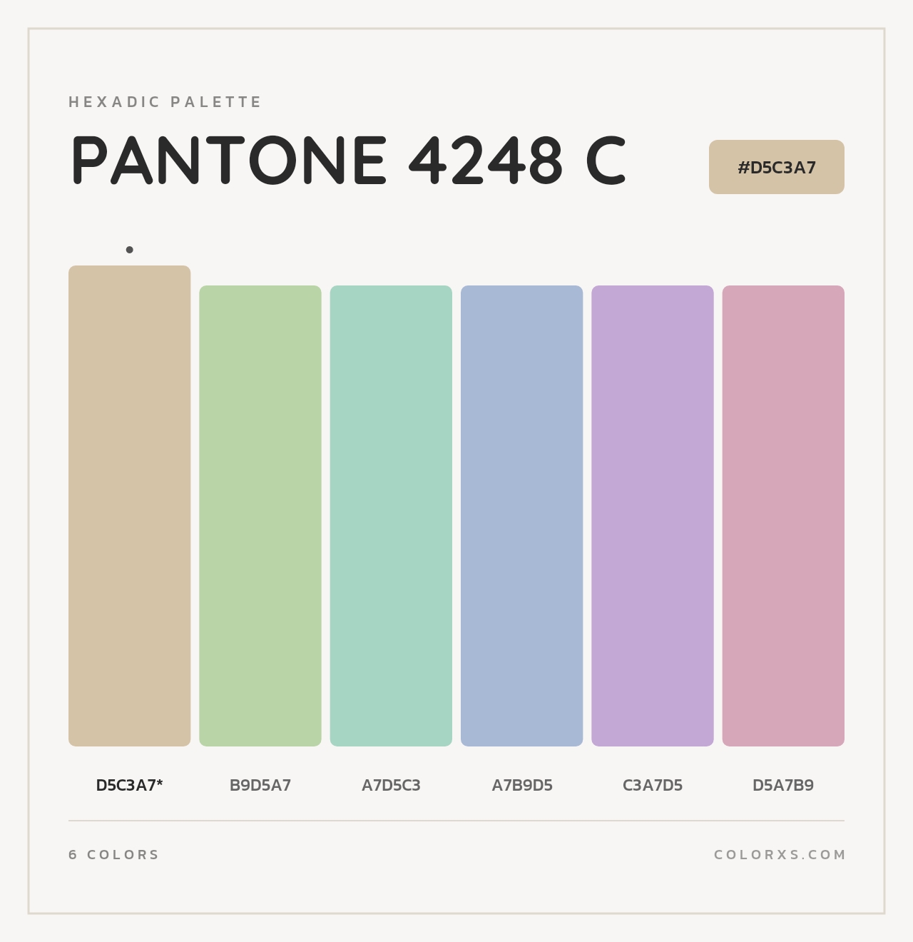 PANTONE 4248 C - Hexadic Color Palette