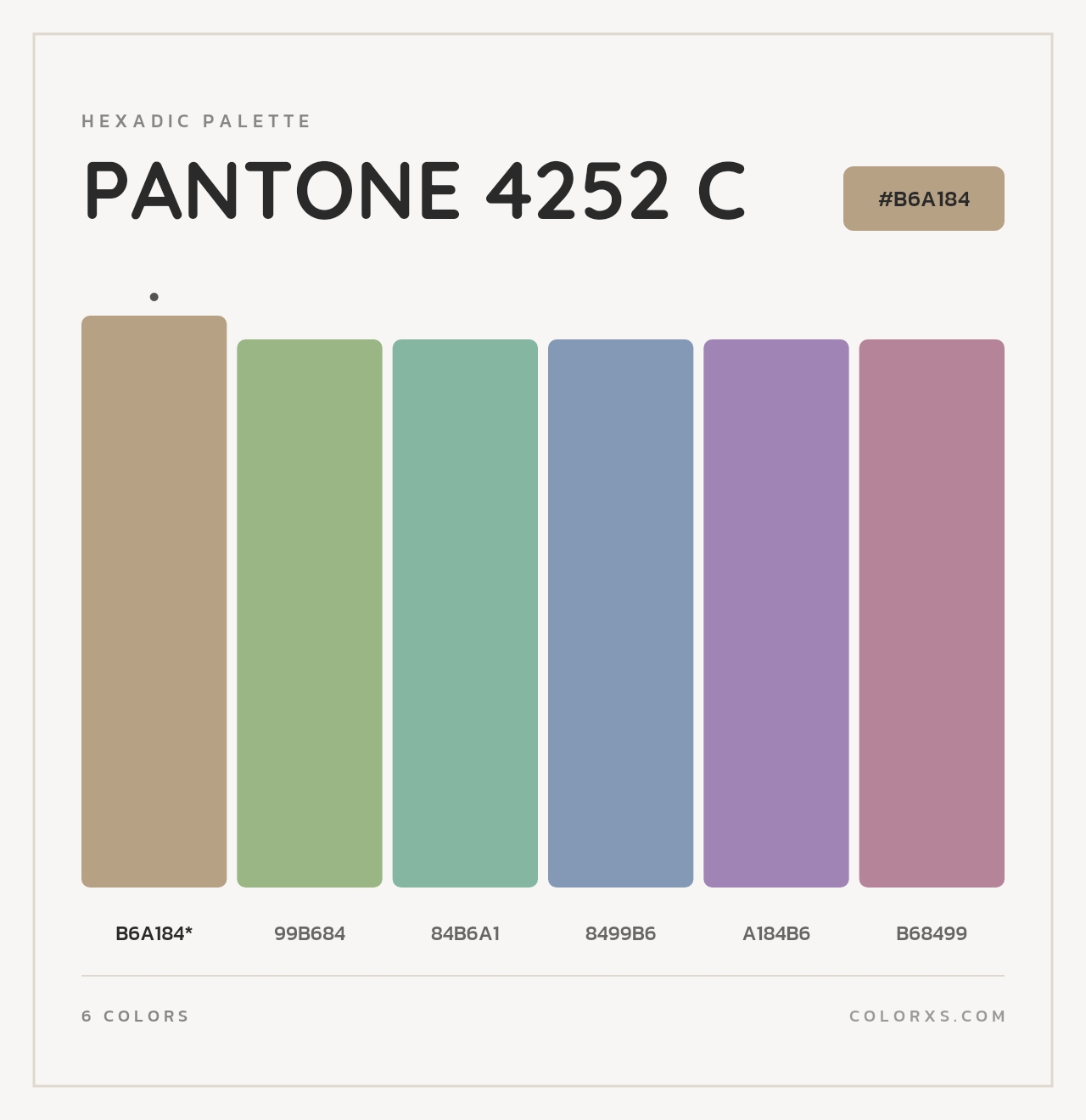 PANTONE 4252 C - Hexadic Color Palette