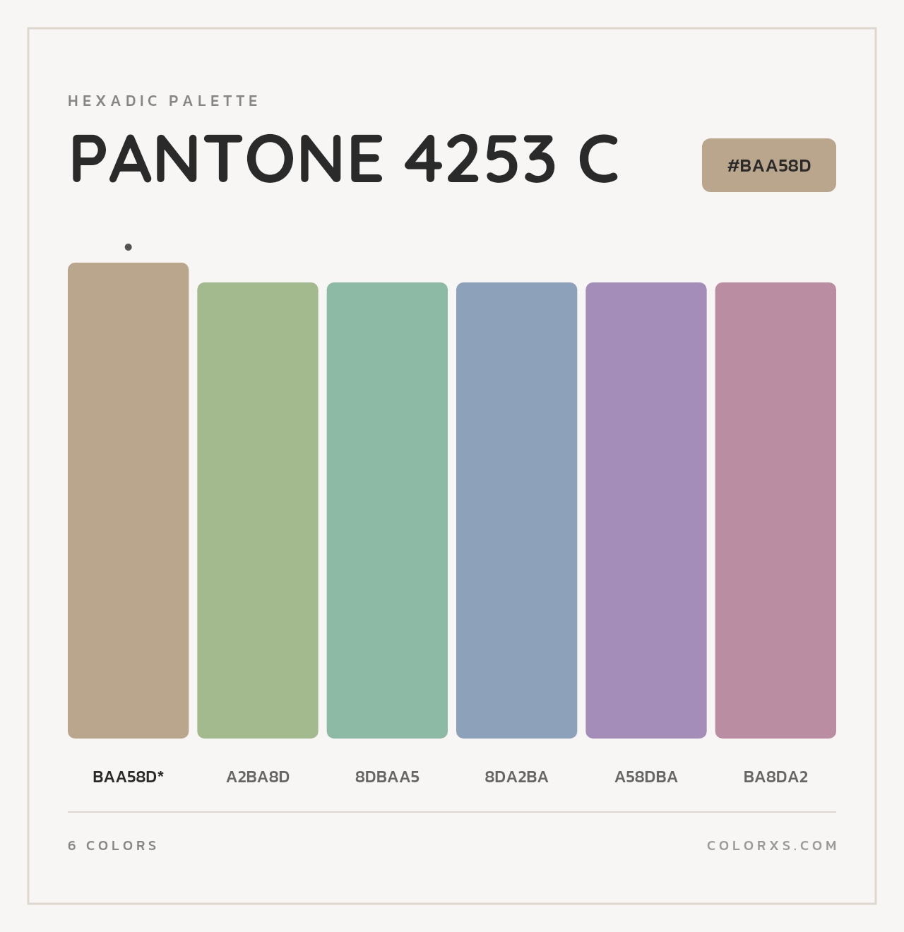 PANTONE 4253 C - Hexadic Color Palette