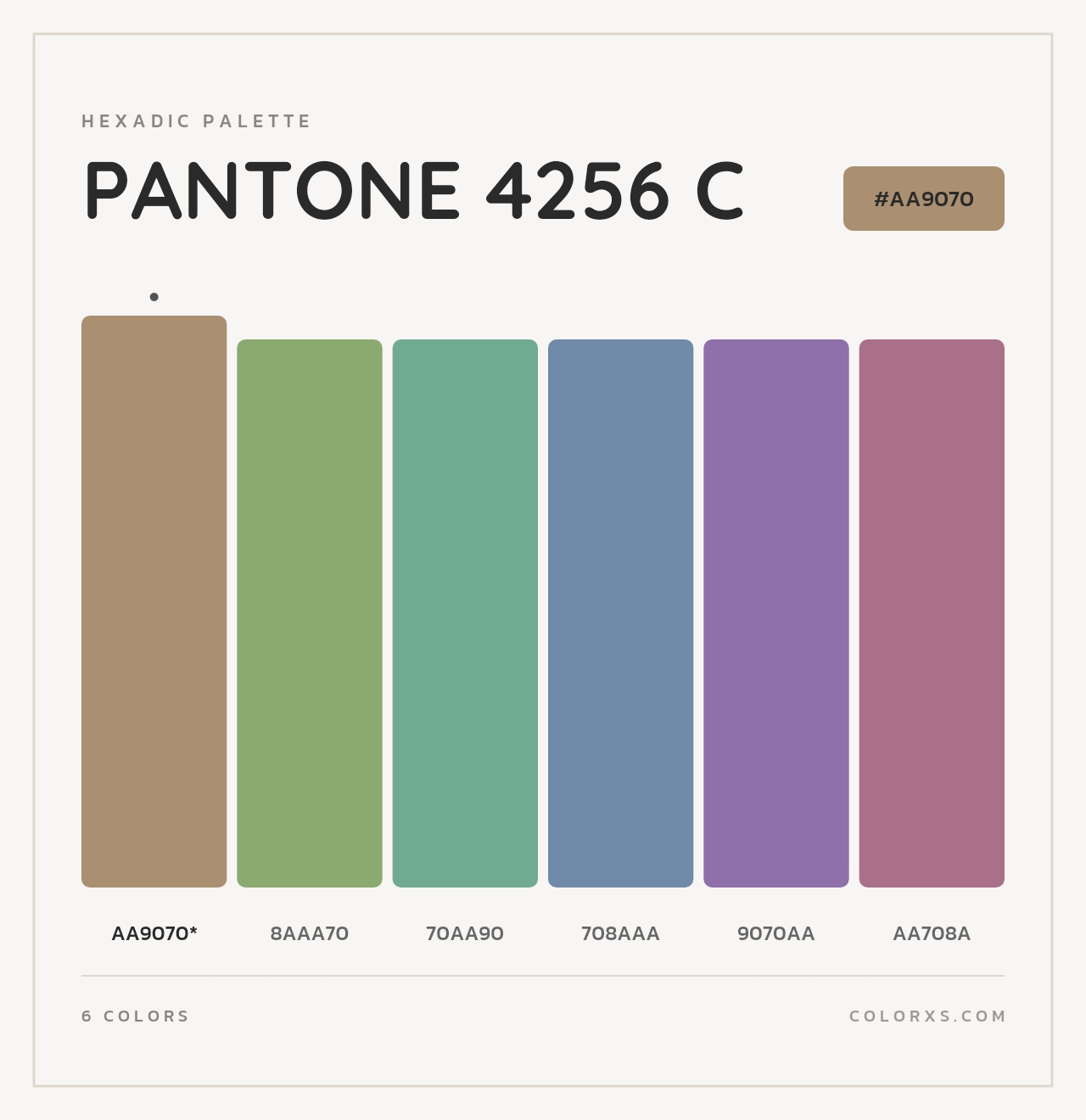 PANTONE 4256 C - Hexadic Color Palette