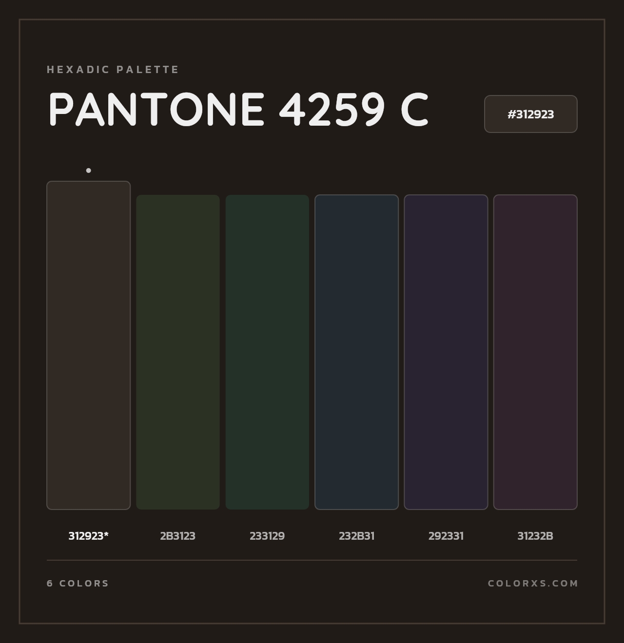 PANTONE 4259 C - Hexadic Color Palette