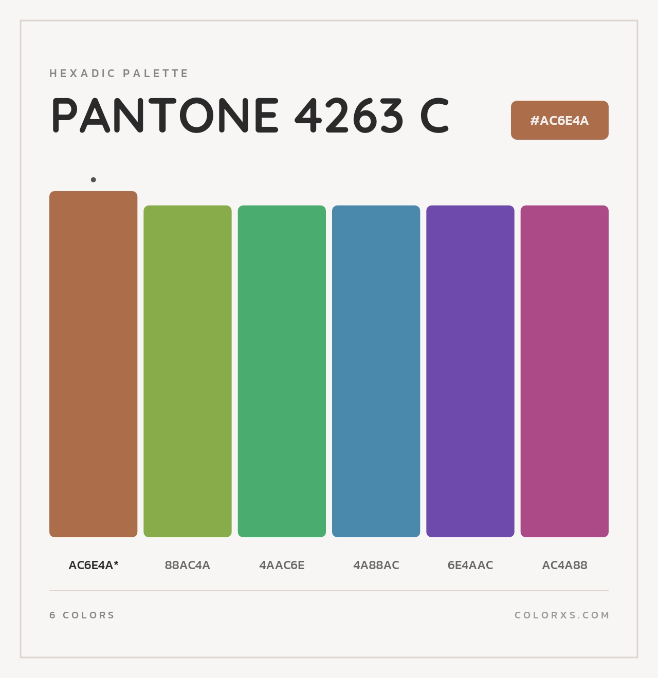 PANTONE 4263 C - Hexadic Color Palette