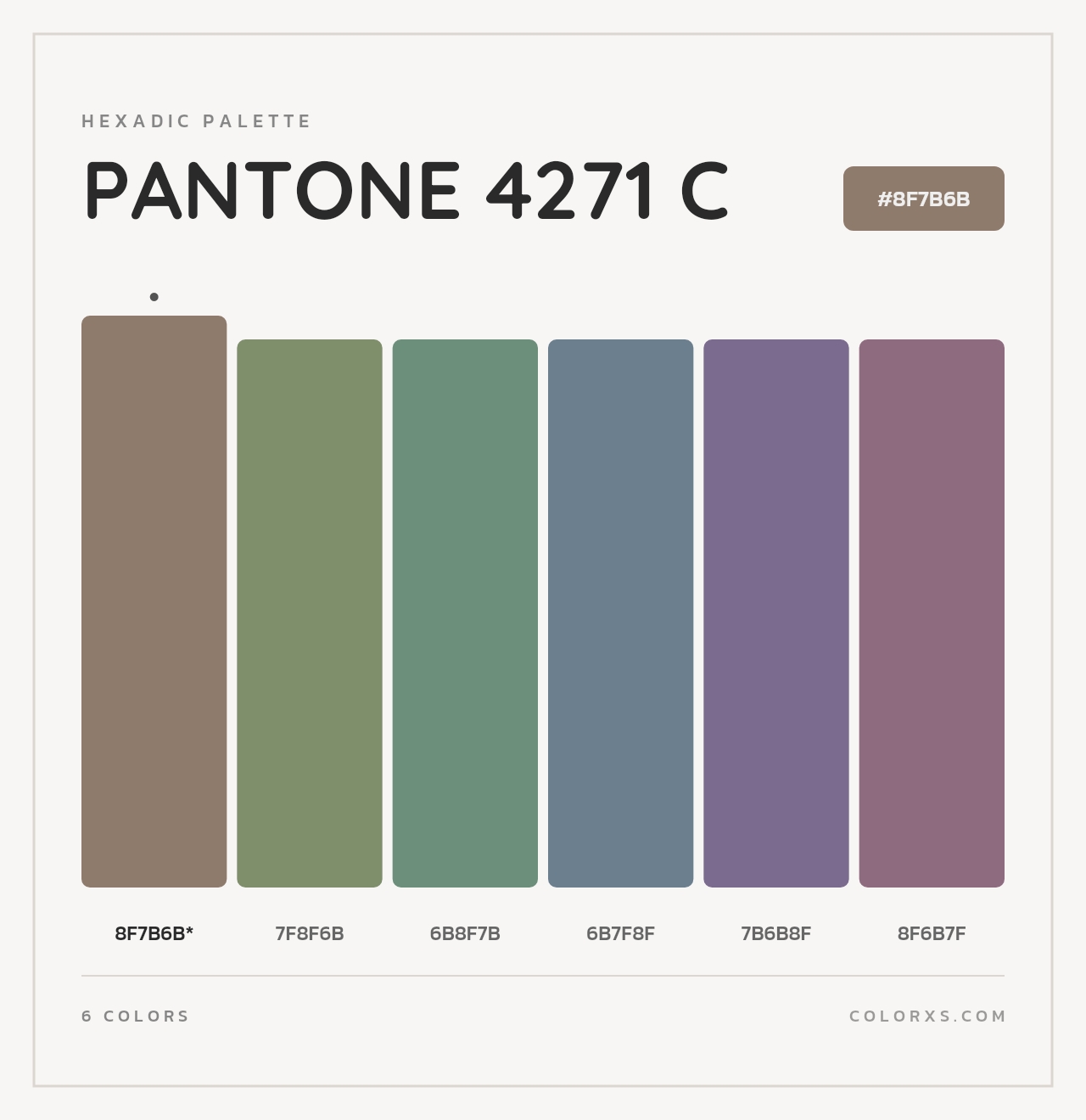PANTONE 4271 C - Hexadic Color Palette